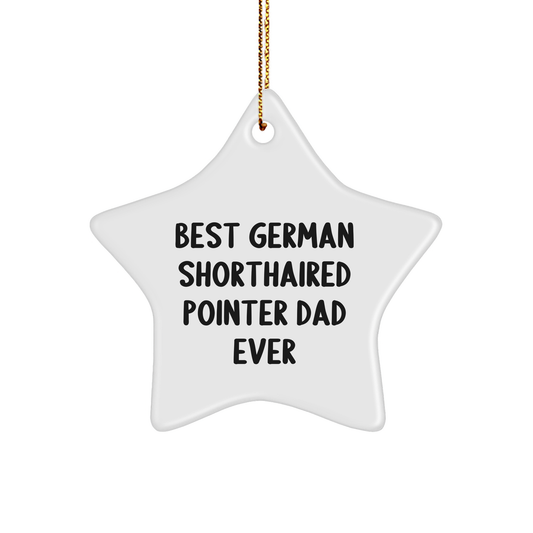 German Shorthaired Pointer Dad Ever Star Ornament Gifts for Men Family Friends - Image 1