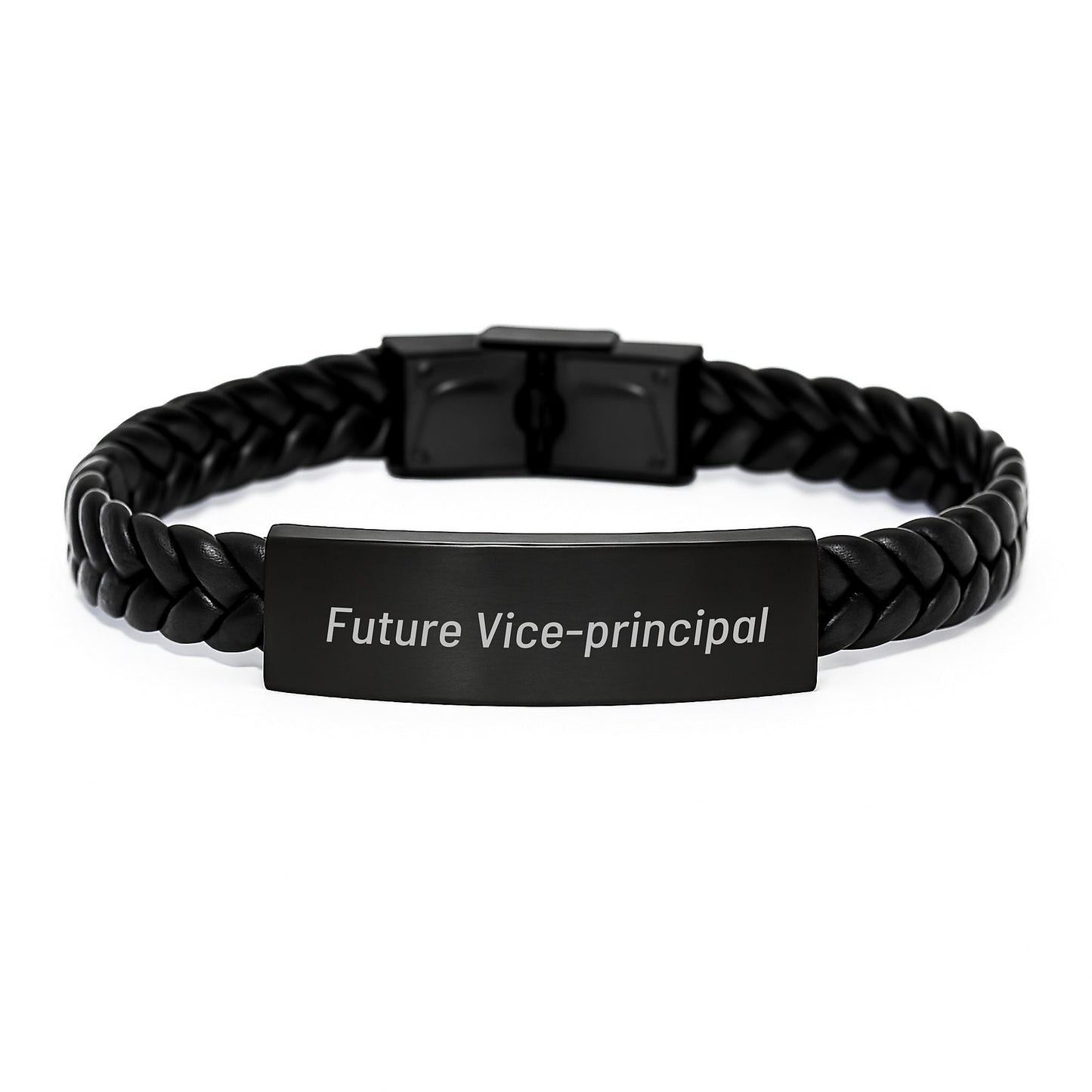 Funny Vice-Principal Interlaced Leather Bracelet Gifts for Men, Women, Friends, Coworkers, Family from Future Vice-Principal, Graduation Unique Gifts, Vice-Principal Quotes - Image 1