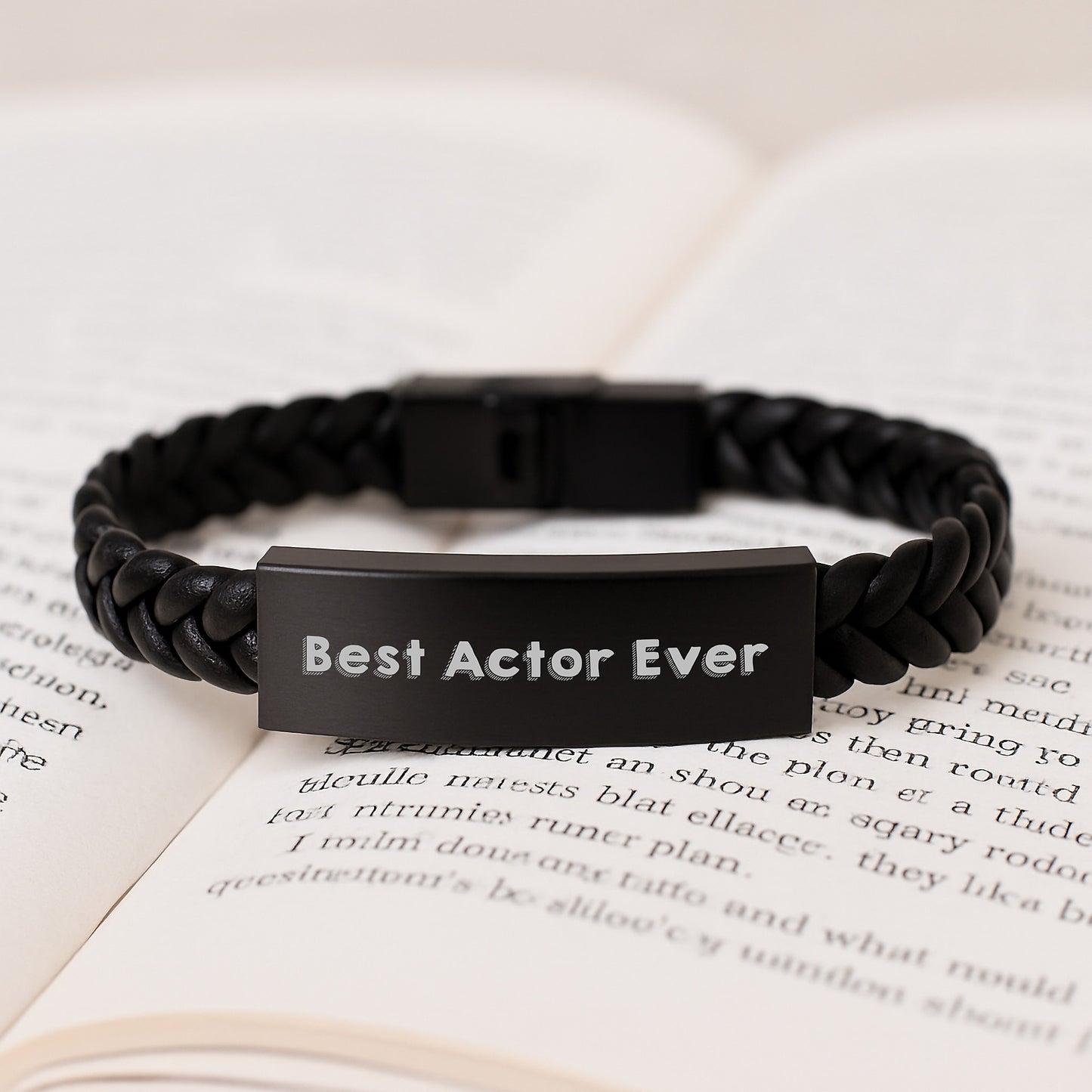 Funny Best Actor Ever Actor Gifts Interlaced Leather Bracelet for Birthday from Friends - Image 3