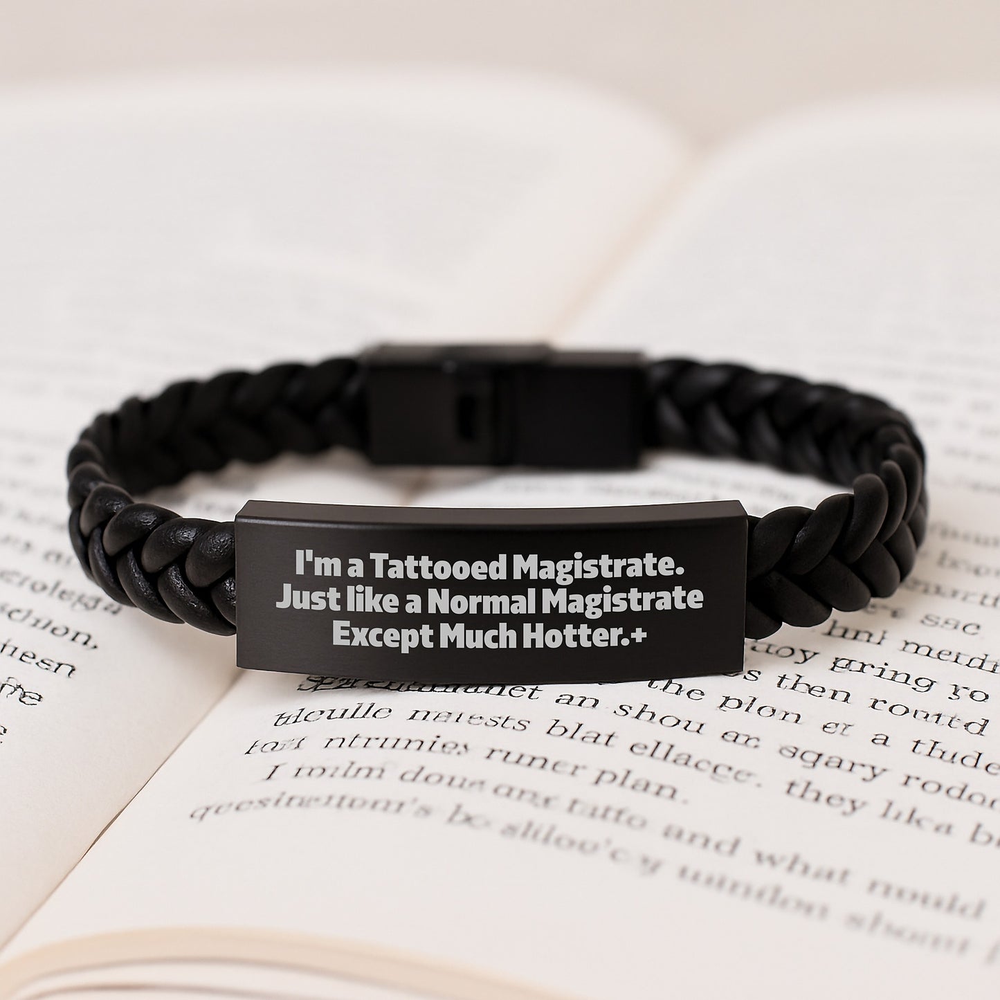 Magistrate Gifts, Funny Quote Interlaced Leather Bracelet for Men, Christmas Unique Presents - Image 3