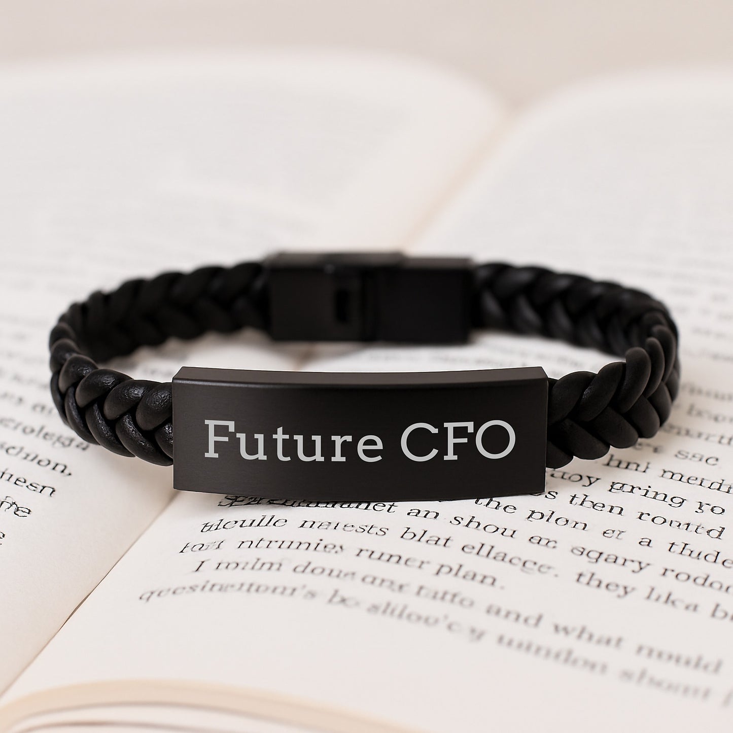 CFO Quotes Funny Interlaced Leather Bracelet for Men Gifts from Friends Birthday Unique Gifts for CFO - Image 3