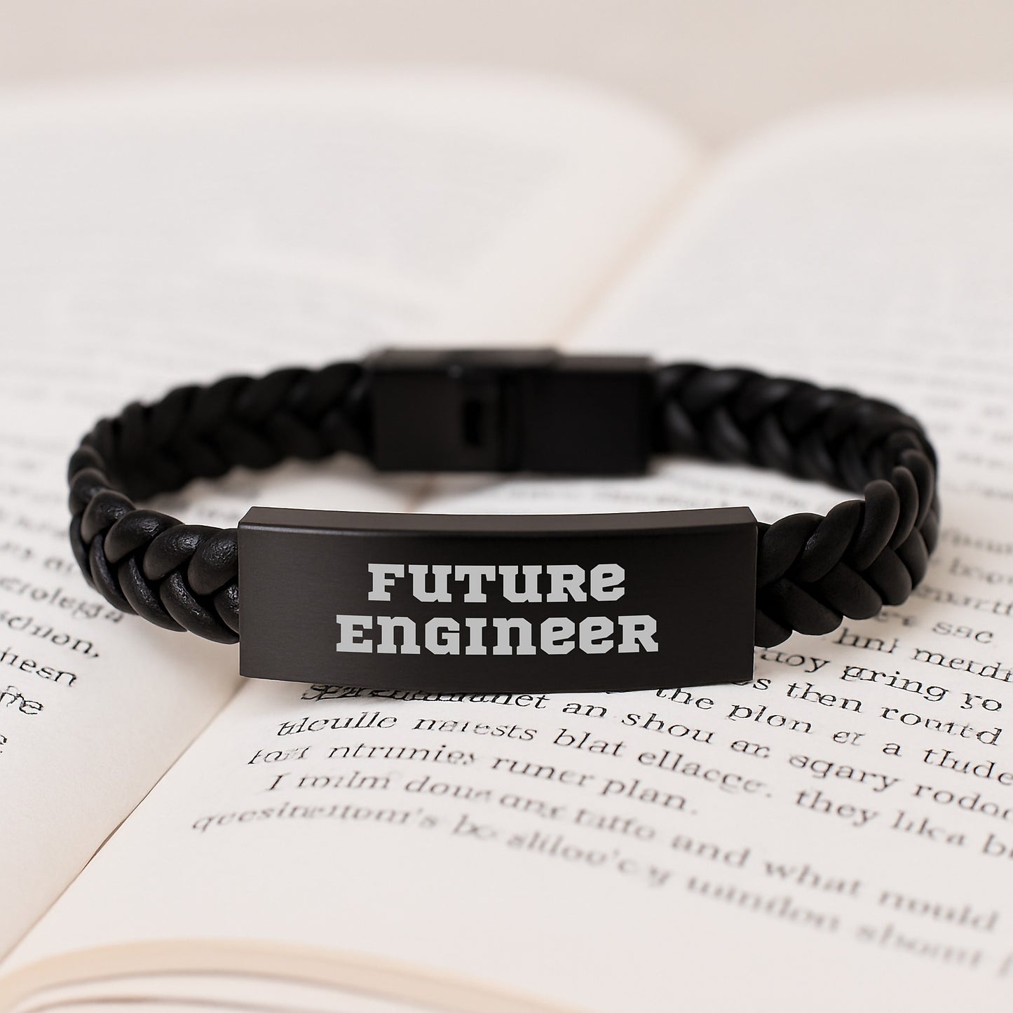 Funny Engineer Quotes Interlaced Leather Bracelet Gifts from Friends to Future Engineer, Christmas Unique Presents for Men - Image 3