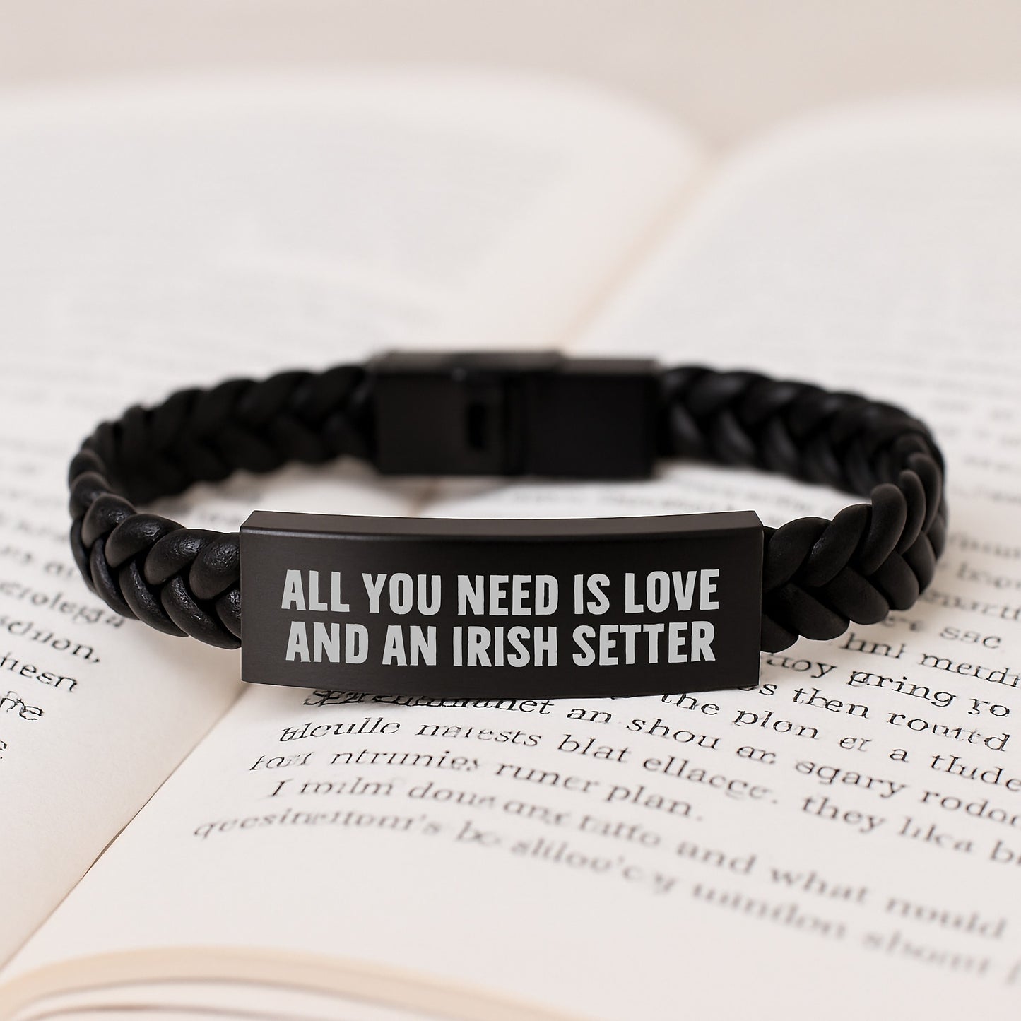 Irish Setter Dog Lovers Funny Quote Interlaced Leather Bracelets Gifts for Her from Friends Birthday Unique - Image 3