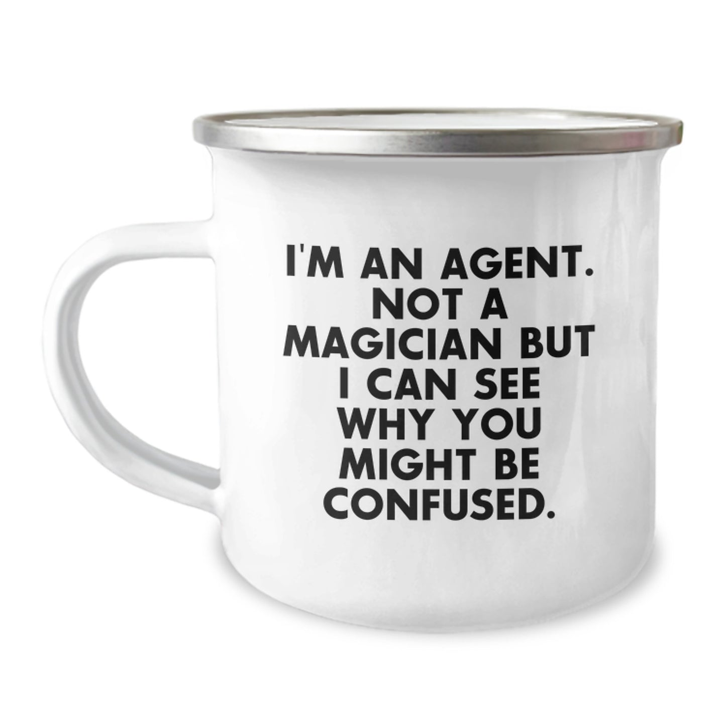 Funny Agent Gifts for Him - Graduation Unique Gifts from Friends - Camping Mug 'I'm Not a Magician' - Image 1