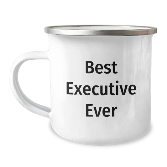 Funny Best Executive Ever Gifts from Family to Executive Birthday Unique Gifts for Him, Camping Mug for Men and Women, 12 oz Stainless Steel with Enamel Finish - Image 1