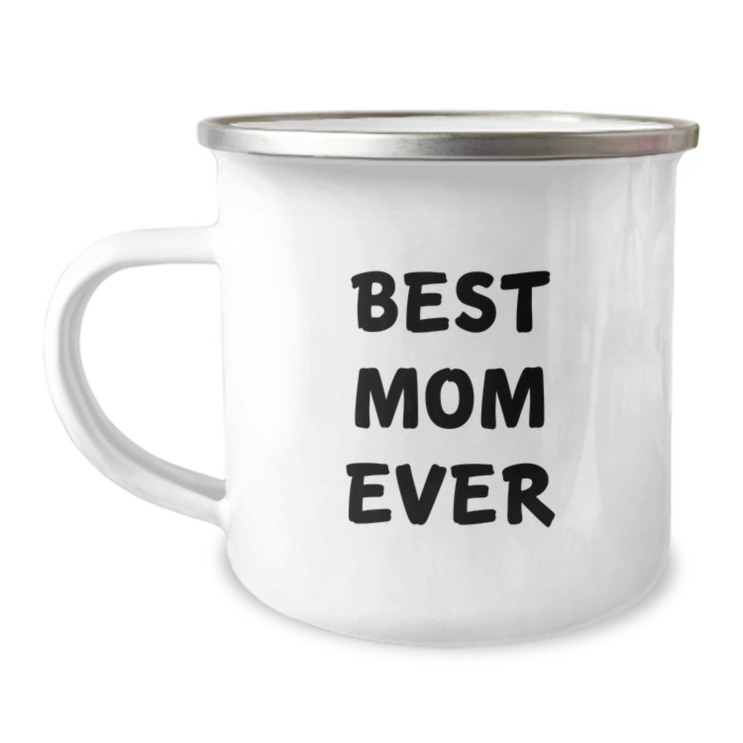 Funny Mom Gifts from Men - Best Mom Ever Motivational Camping Mug for Graduation, 12 oz Stainless Steel with Enamel Finish - Image 1