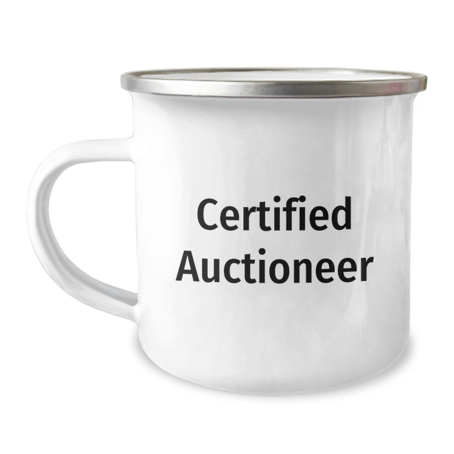 Auctioneer Gifts, Certified Auctioneer Funny Quote, Camping Mug for Graduation, Gifts from Family, Gifts for Auctioneer - Image 1