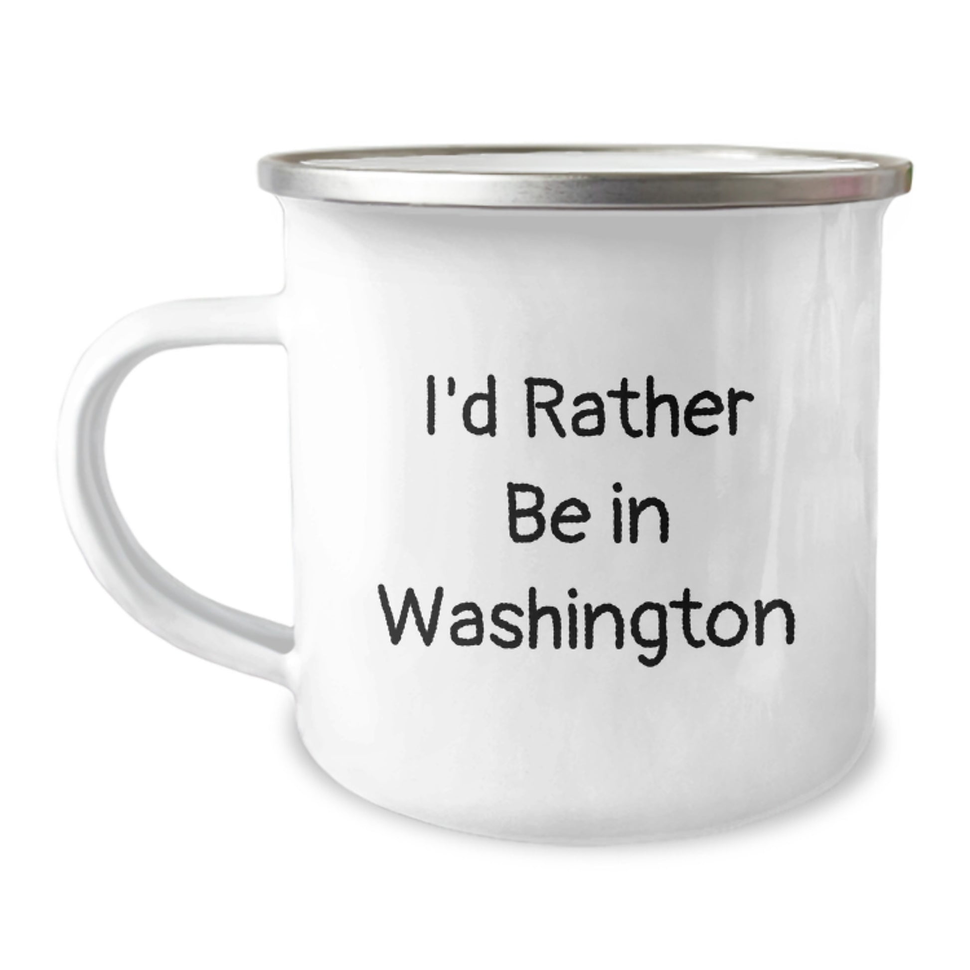 Washington Camping Mug, 'I'd Rather Be In Washington' Funny Gift from Friends to Graduates, Unique Washington Gifts for Him or Her - Image 1