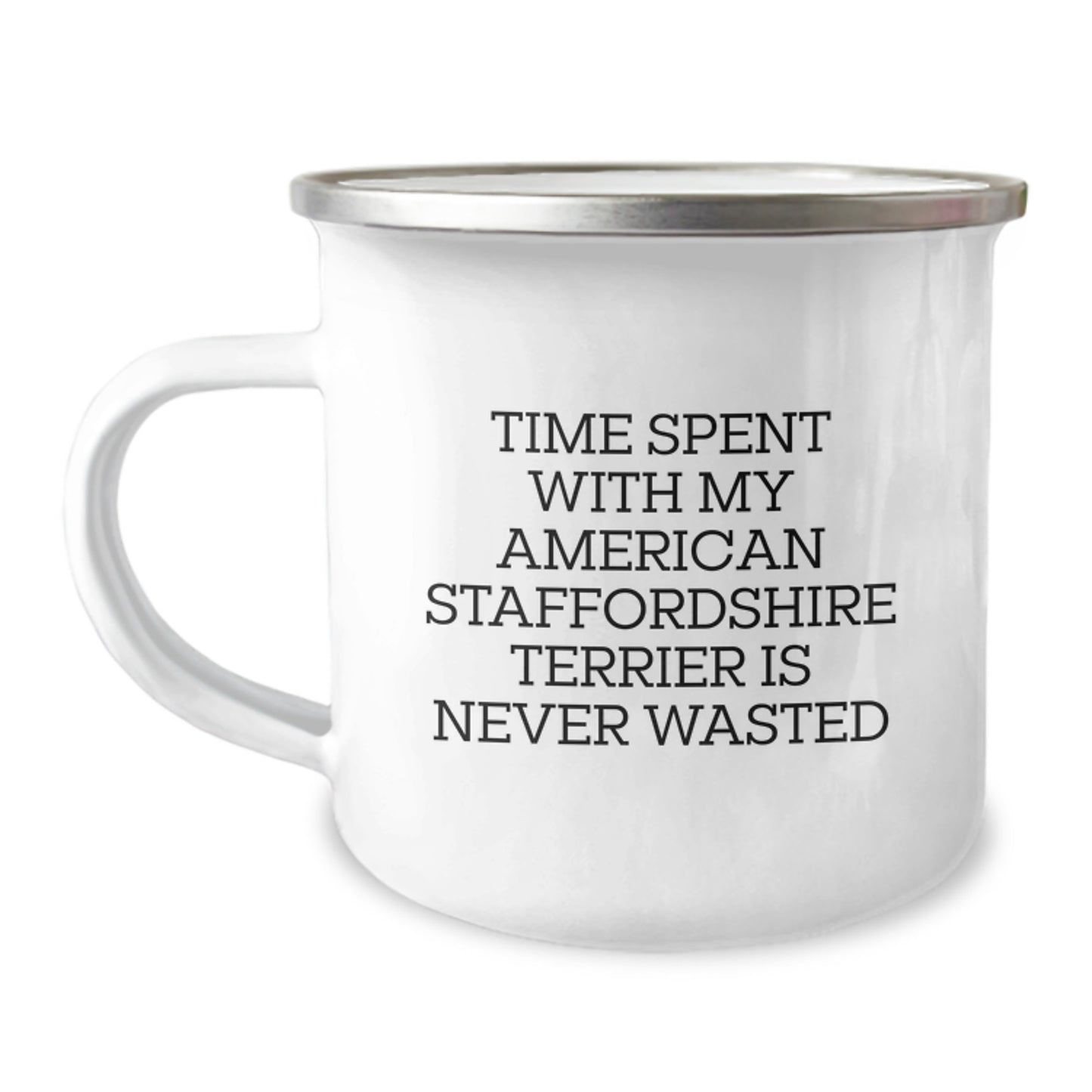 American Staffordshire Terrier Dog Lovers Gifts from Friends and Family - Camping Mug with Inspirational Quote - Birthday Unique Gifts for Her Him - Image 1