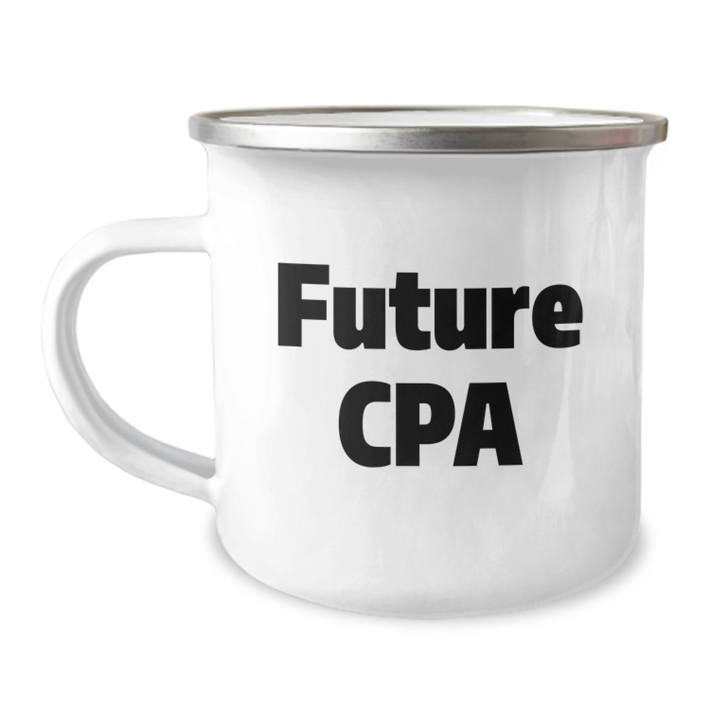 Laugh Out Loud Funny CPA Gifts from Friends for Future CPAs - Camping Mug, 12 oz, Stainless Steel with Enamel Finish - Image 1