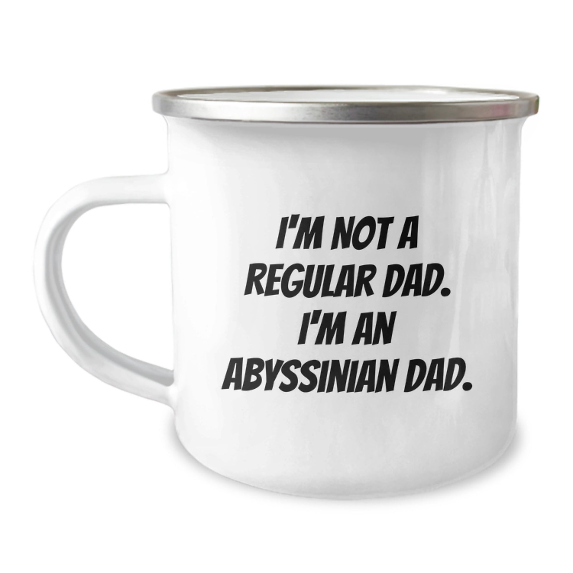 Abyssinian Cat Dad Gifts for Him or Her, Funny Camping Mug for Graduation, 'I'm Not A Regular Dad. I'm An Abyssinian Dad.' from Family and Friends, Gifts for Men or Women - Image 1