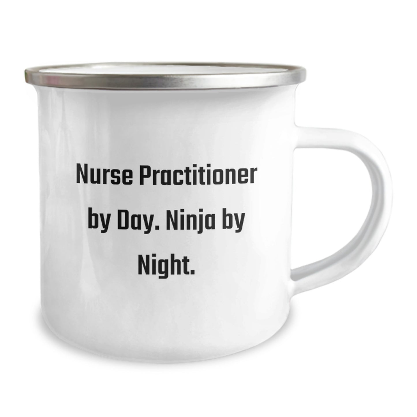 Nurse Practitioner Ninja Gifts from Friends for Birthday - Camping Mug with Funny Quote - Image 2