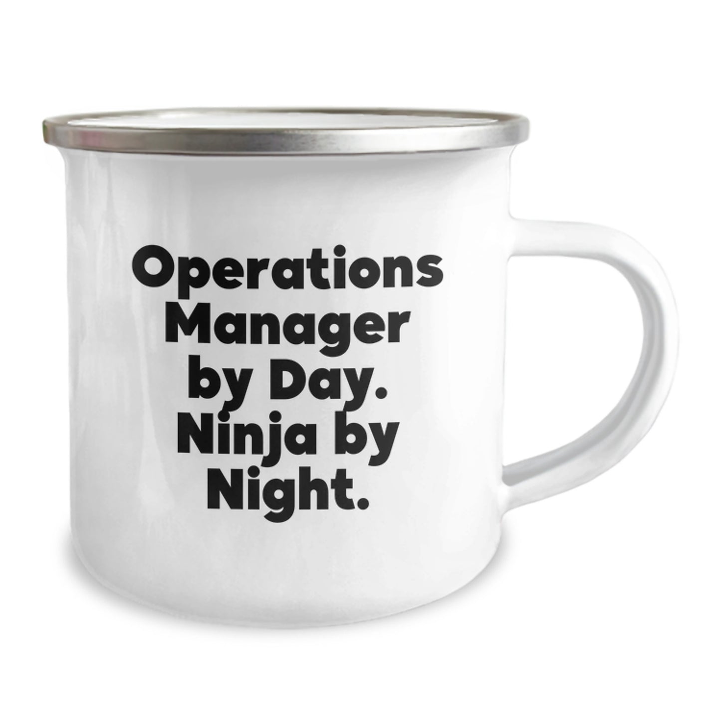 Operations Manager Ninja Gifts from Coworkers for Birthday Unique Camping Mug, Funny Quote - Image 2