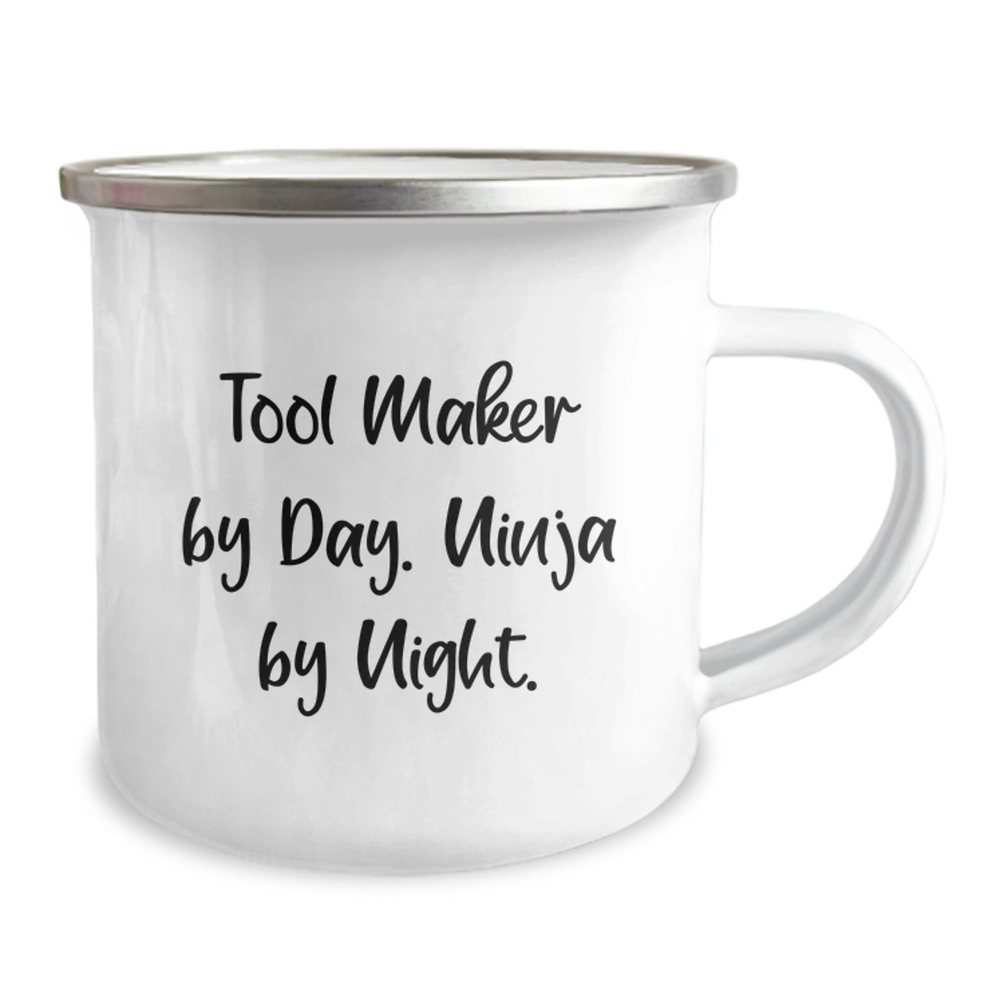 Tool Maker Gifts for Him - Camping Mug - 'Tool Maker By Day. Ninja By Night.' - Funny Birthday Unique Gift for Tool Maker, Gifts from Friends, Gifts for Tool Maker - Image 2