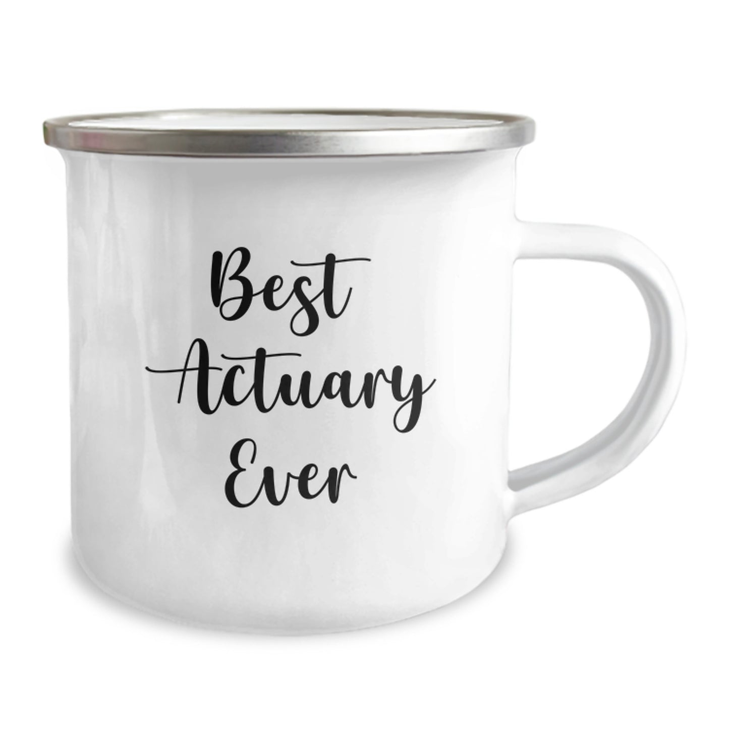 Funny Actuary Quotes Camping Mug, Gifts from Friends for the Best Actuary Ever, Birthday Unique Gifts for Him or Her, 12 oz Stainless Steel with Enamel Finish - Image 2