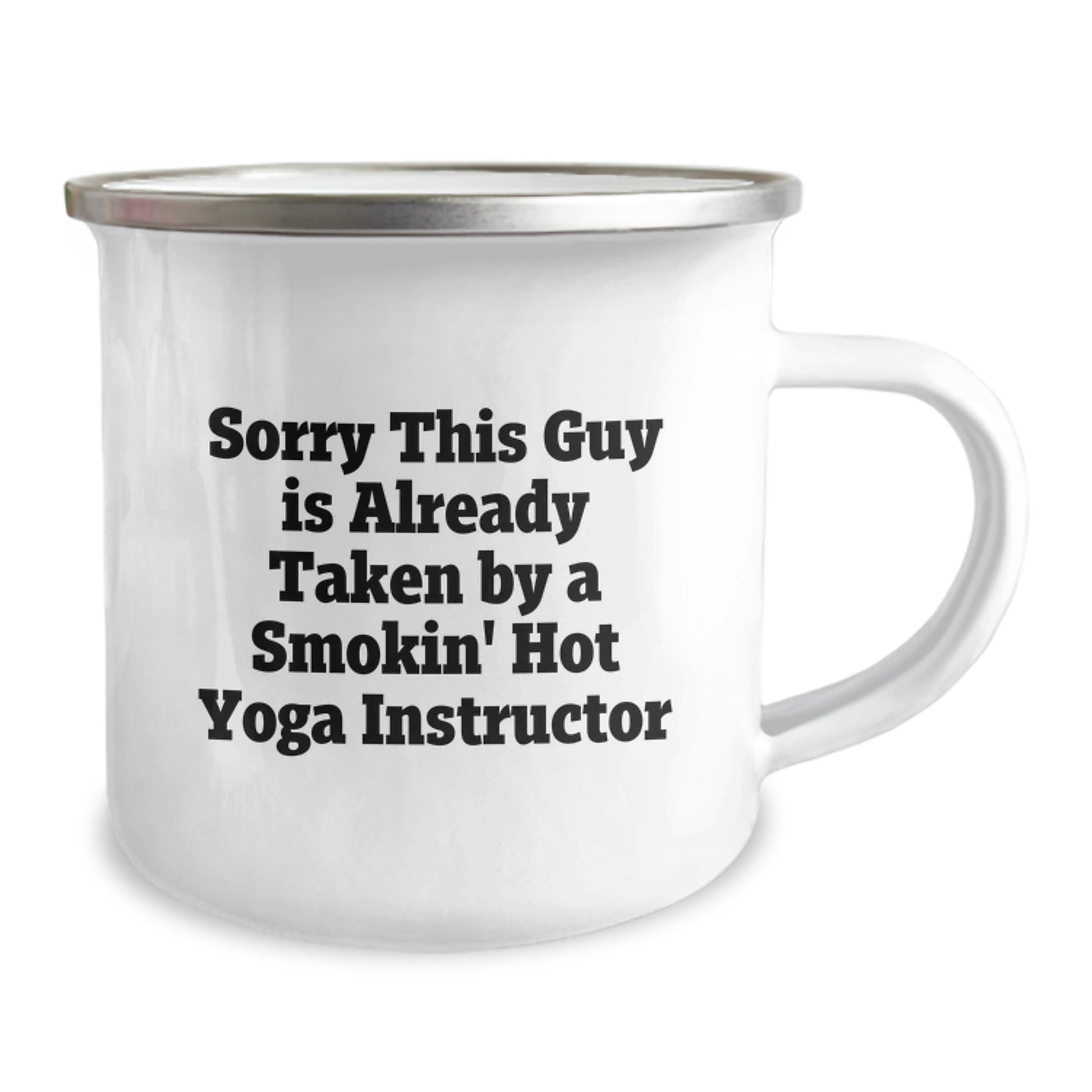 Yoga Instructor Gifts for Her - Funny Camping Mug, Sorry This Guy Is Already Taken - Birthday Unique Gifts from Friends to Family - Image 2