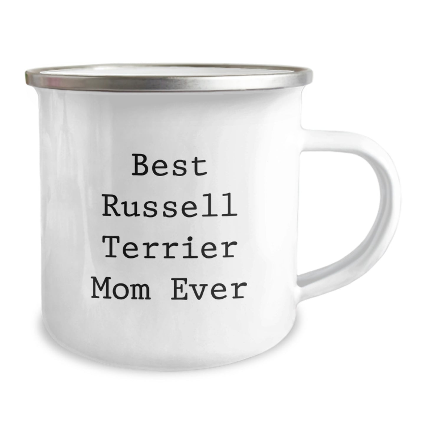 Russell Terrier Dog Lover's Funny Camping Mug Gifts from Friends and Family, Best Russell Terrier Mom Ever Quotes, 12 oz Stainless Steel with Enamel Finish - Image 2