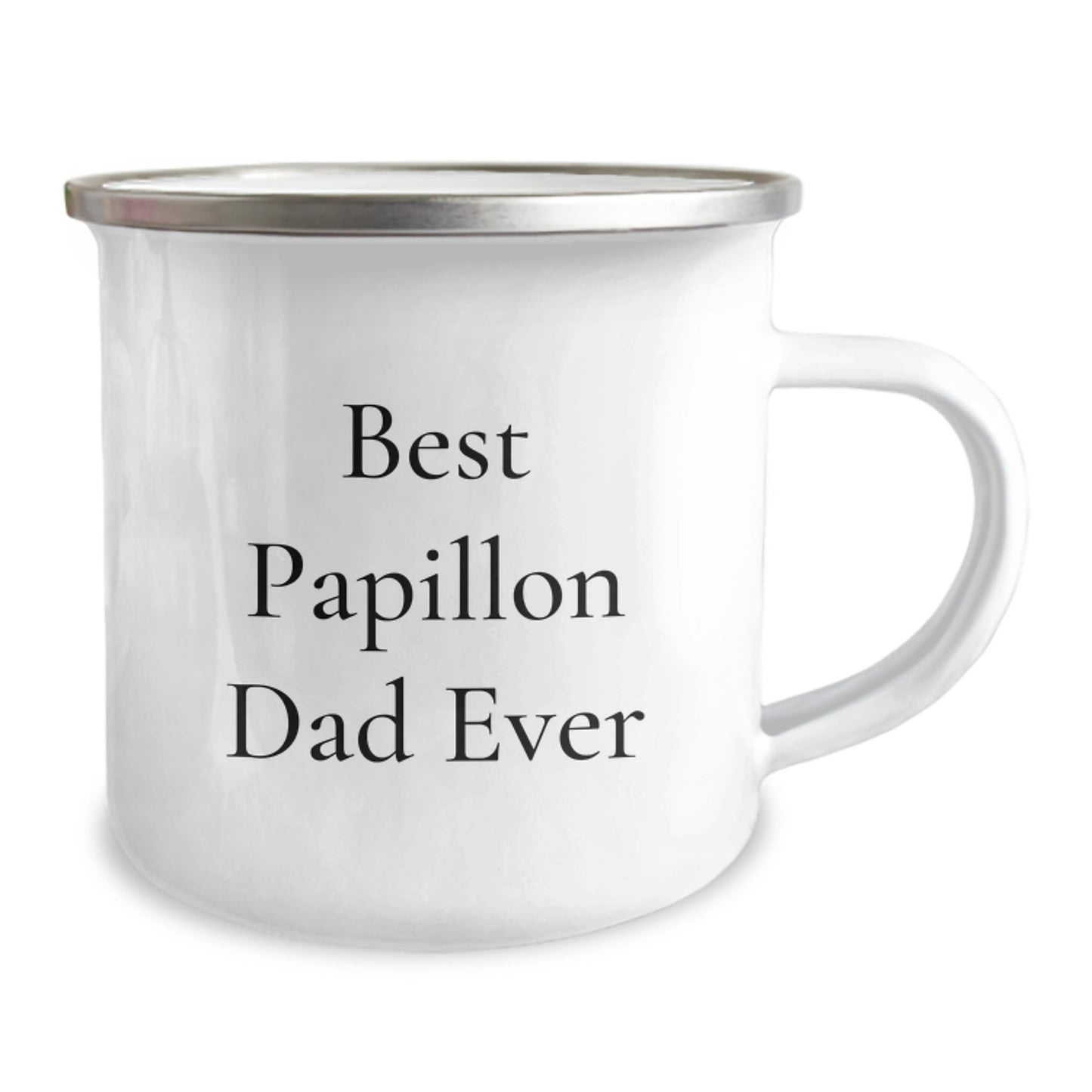 Funny Papillon Dad Ever Gifts for Men from Family - Best Camping Mug for Papillon Dog Lovers, Graduation Unique Gifts - Image 2
