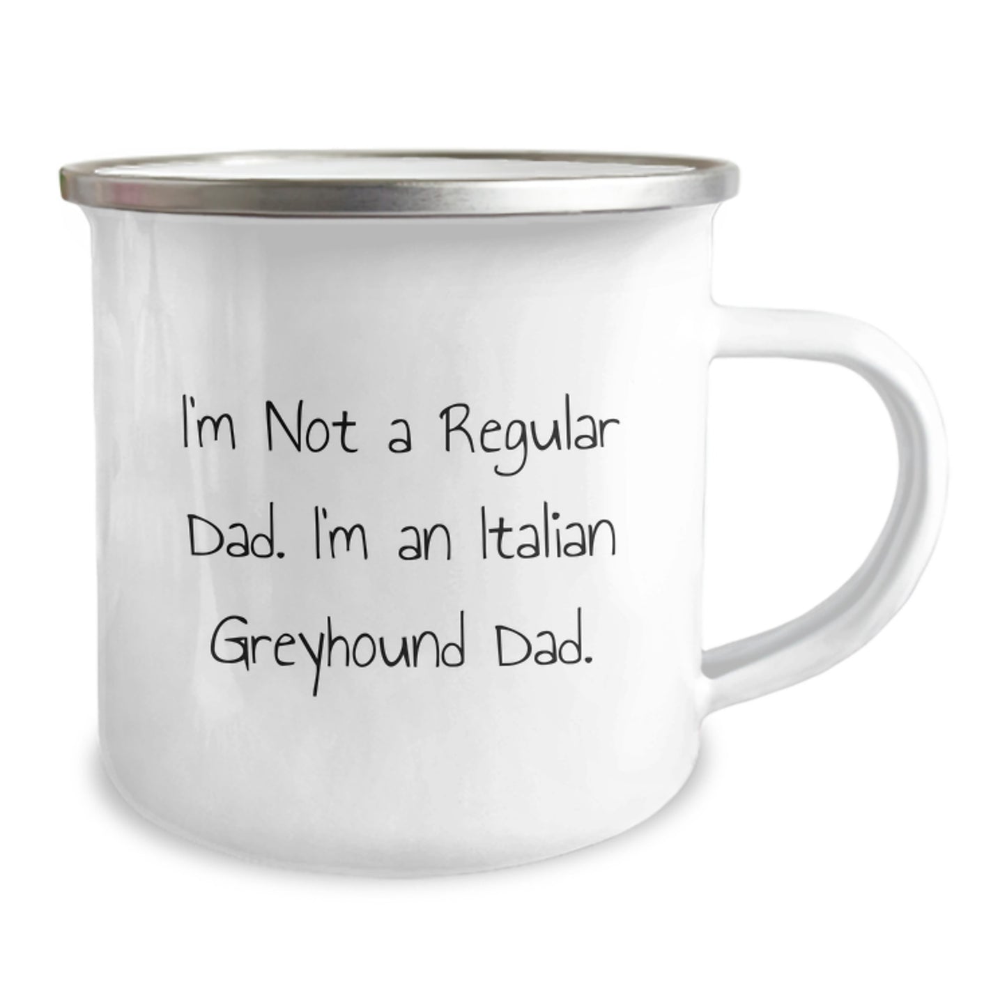 Funny Italian Greyhound Dog Gifts for Dad - Christmas Unique Gifts from Men to Family - Italian Greyhound Dad Camping Mug - Image 2