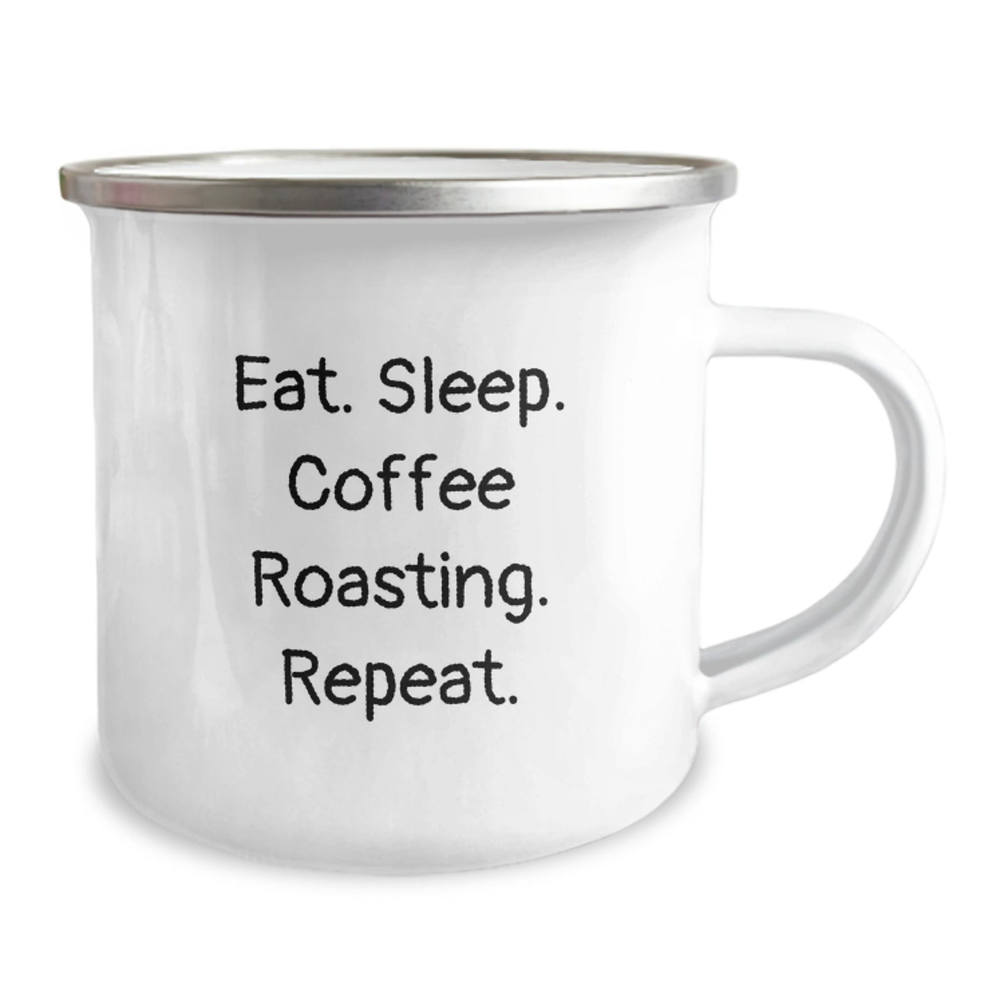 Coffee Roasting Enthusiasts Gifts from Friends for Birthday Unique Coffee Roasting Mugs, Eat. Sleep. Coffee Roasting. Repeat., Funny Camping Mug for Men - Image 2