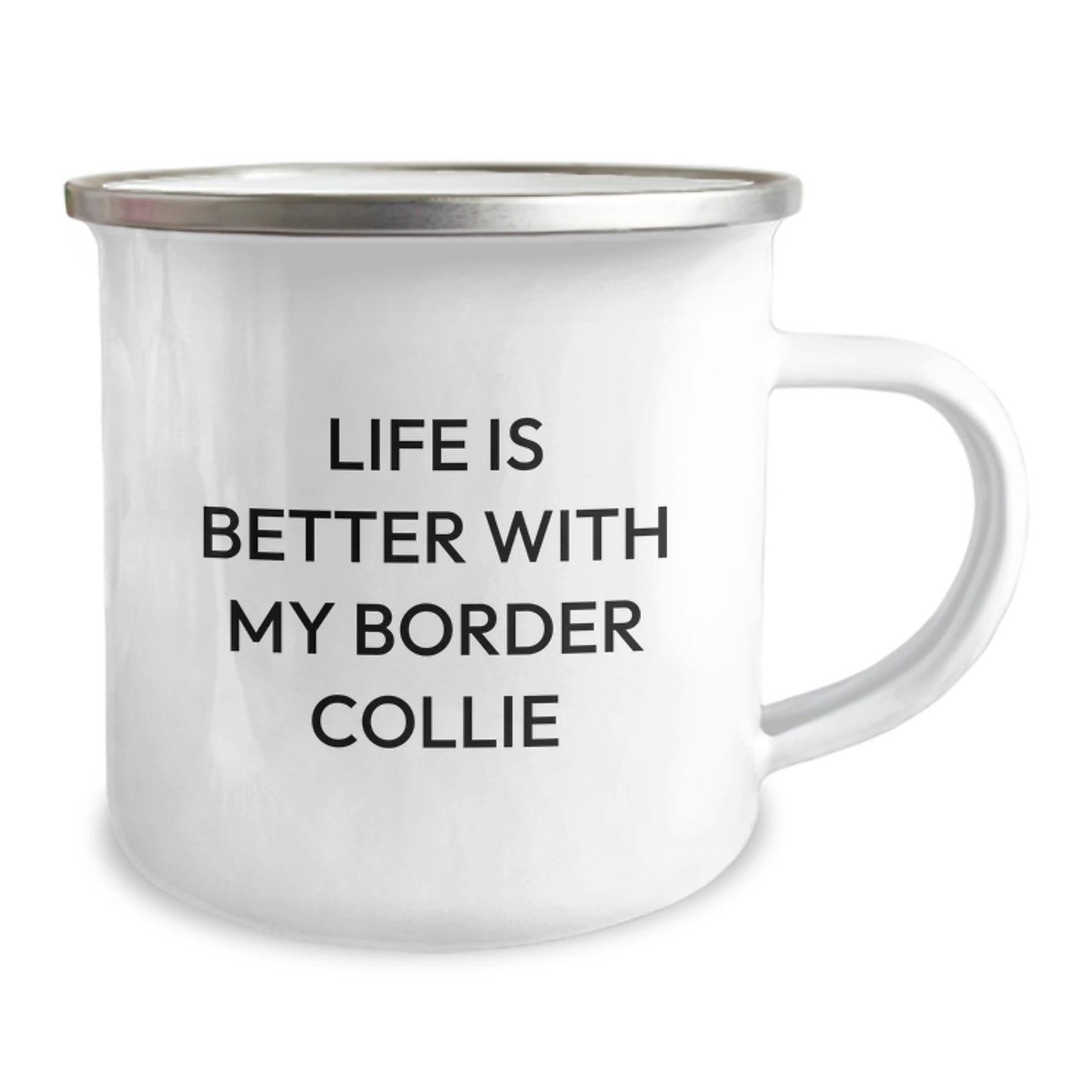 Funny Border Collie Dog Lover Gifts from Friends for Birthday - Life Is Better With My Border Collie Camping Mug - Image 2