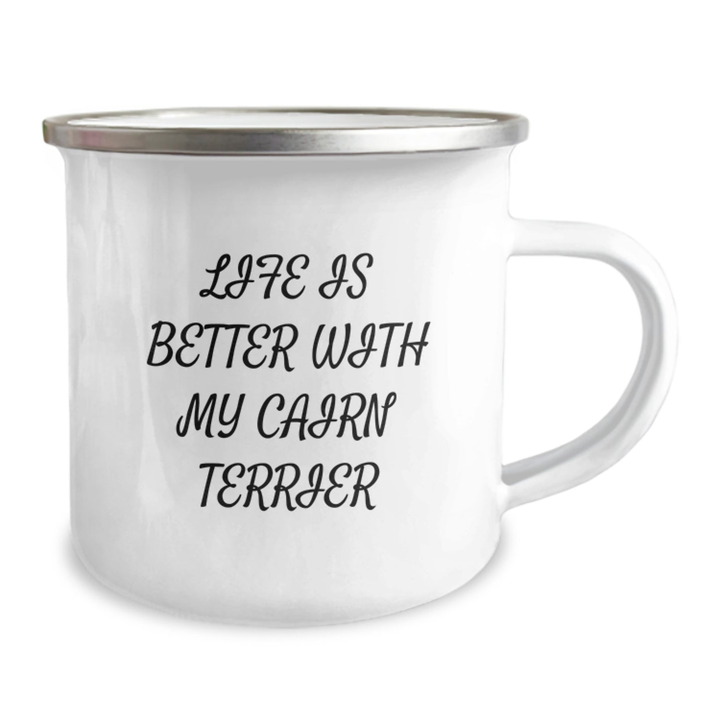 Cairn Terrier Dog Lovers Gifts from Friends for Birthday - 'Life Is Better With My Cairn Terrier' Funny Camping Mug - Image 2