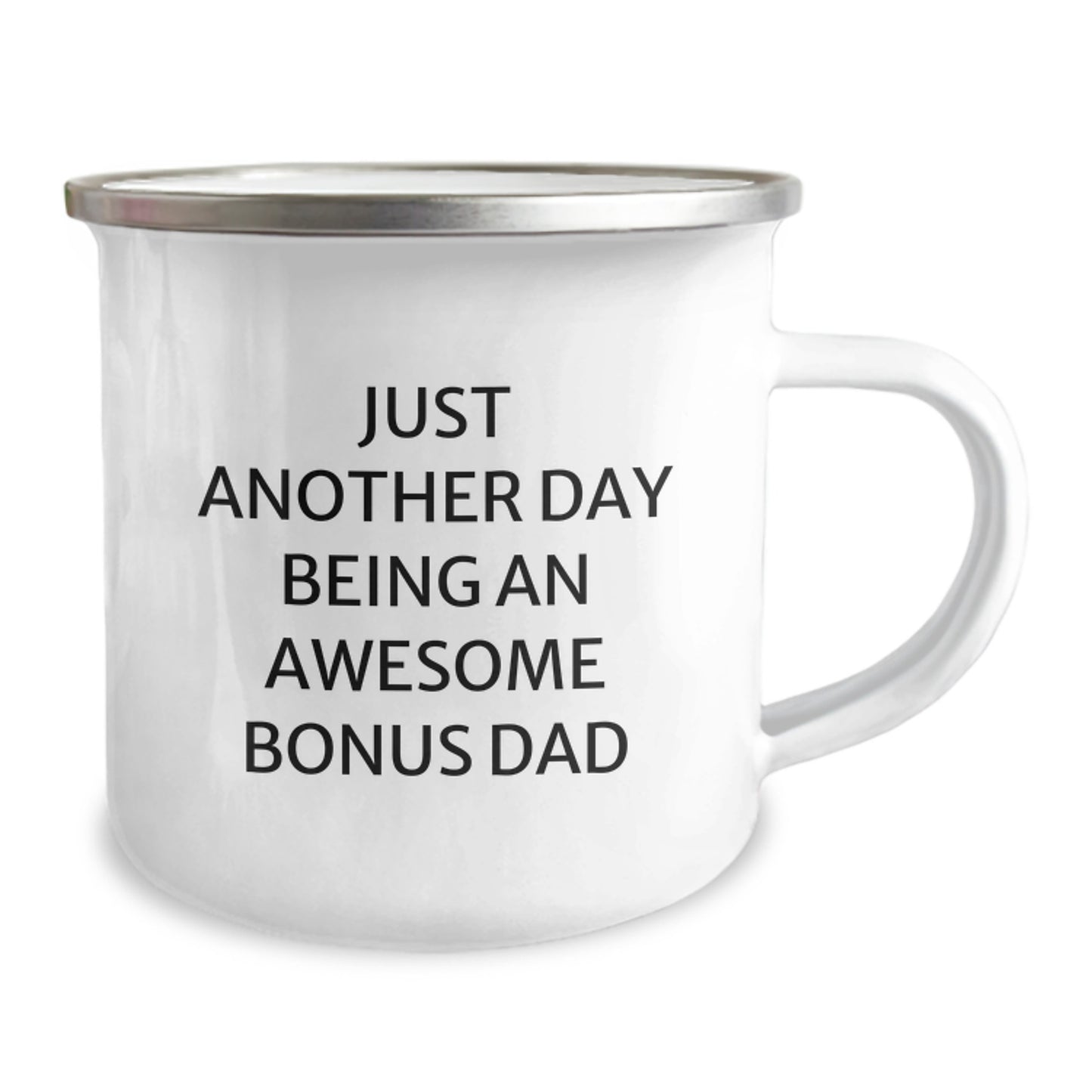 Funny Gifts from Men to Bonus Dad, Just Another Day Being an Awesome Bonus Dad, Camping Mug for Birthday - Image 2