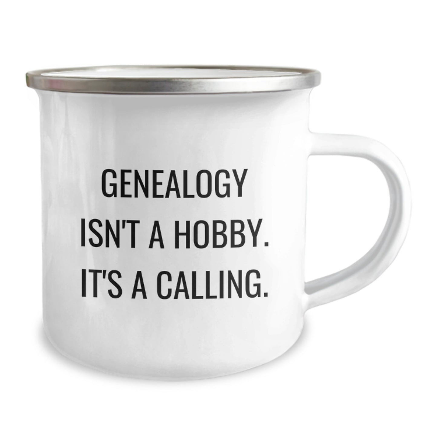 Genealogy Camping Mug, Funny Holiday Gifts from Family for Genealogy Lovers, 'Genealogy Isn't A Hobby. It's A Calling.' Mugs for Men and Women, Unique Christmas Unique Gifts - Image 2