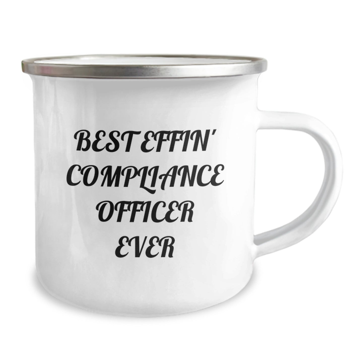 Funny Compliance Officer Gifts from Men, Unique Christmas Unique Gifts for Compliance Officer Friends, Best Effin' Compliance Officer Ever Camping Mug - Image 2