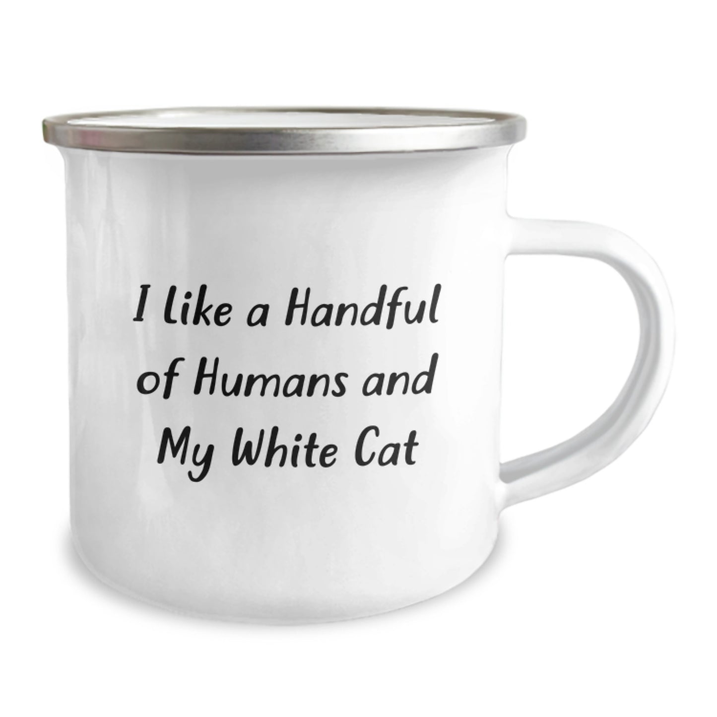 Funny White Cat Camping Mug Gifts from Friends and Family for White Cat Lovers at Christmas - Image 2