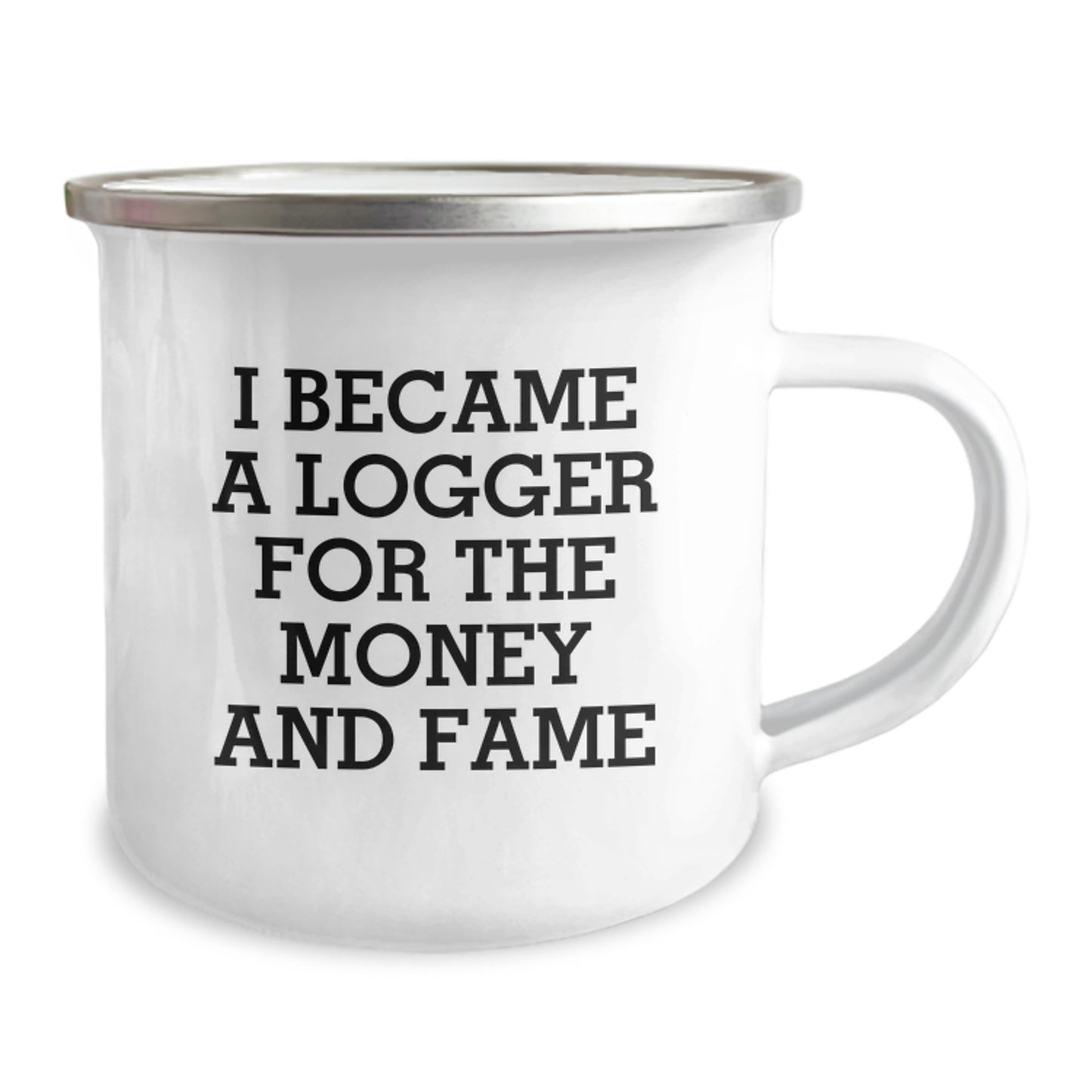 Funny Logger Gifts for Men, 'I Became A Logger For The Money And Fame', Christmas Unique Presents, Camping Mug for Logger Enthusiasts by Friends - Image 2