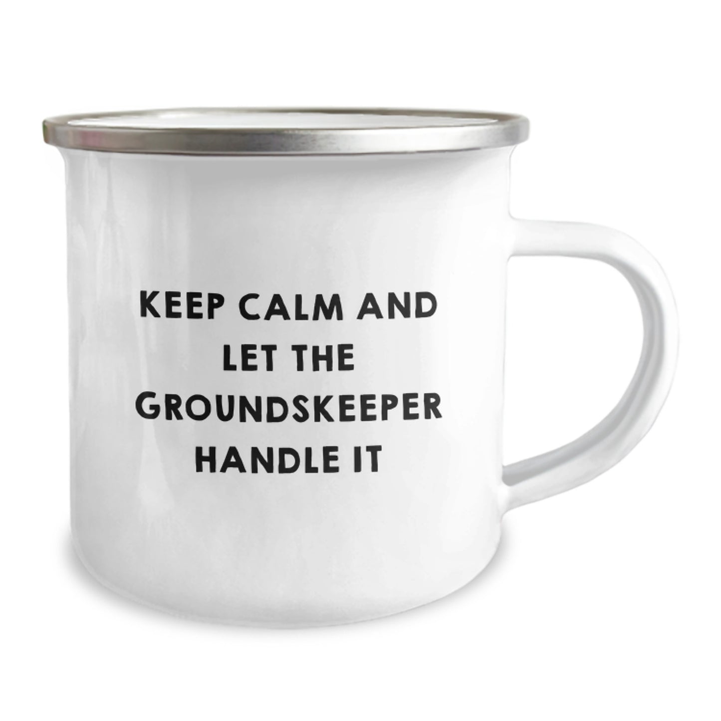 Funny groundskeeper Gifts For Men, Unique Camping Mug, Keep Calm And Let The groundskeeper Handle It Christmas Unique Gifts from Friends - Image 2