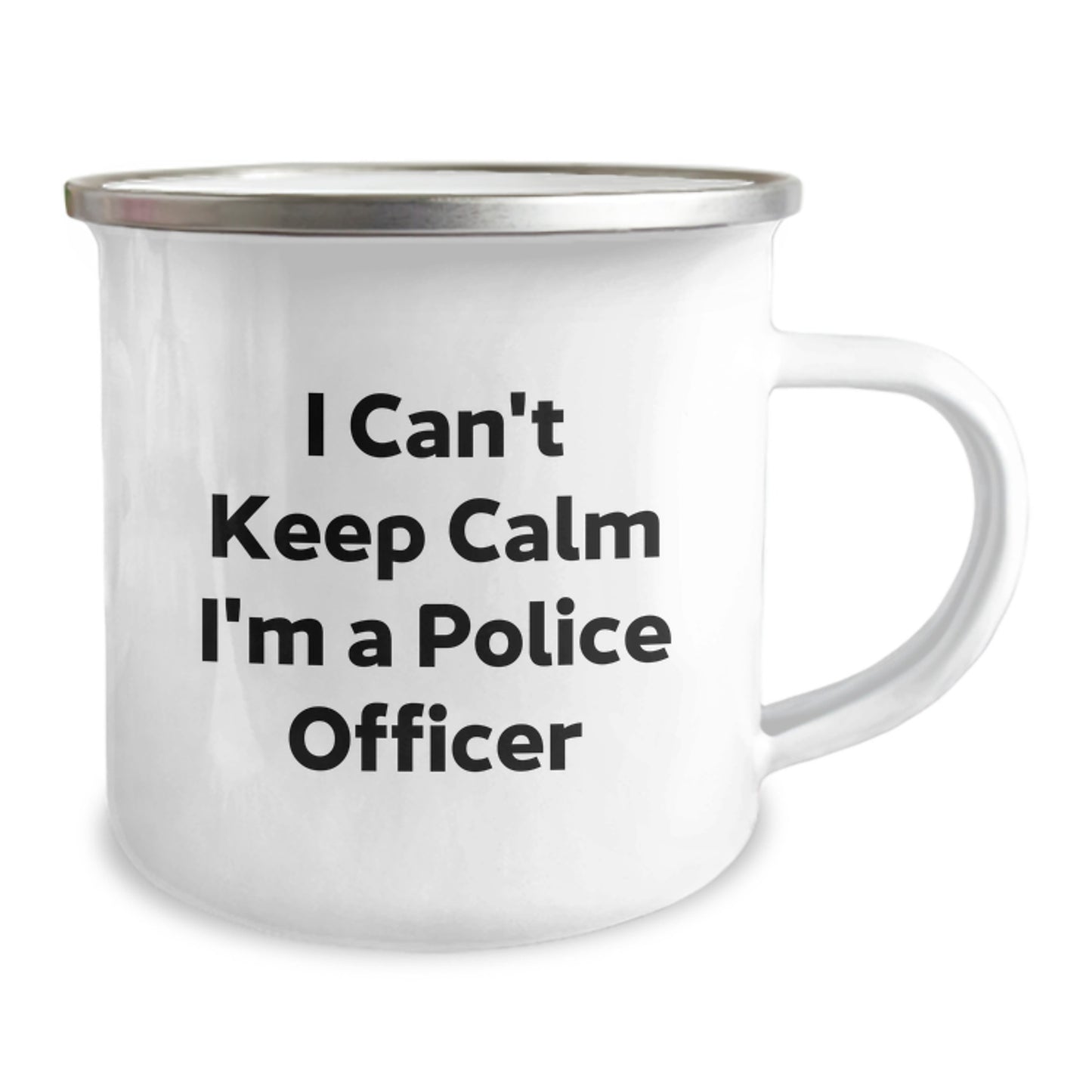 Funny Police Officer Gifts for Him, I Can't Keep Calm I'm A Police Officer Camping Mug, Unique Christmas Unique Gifts from Friends to Family - Image 2