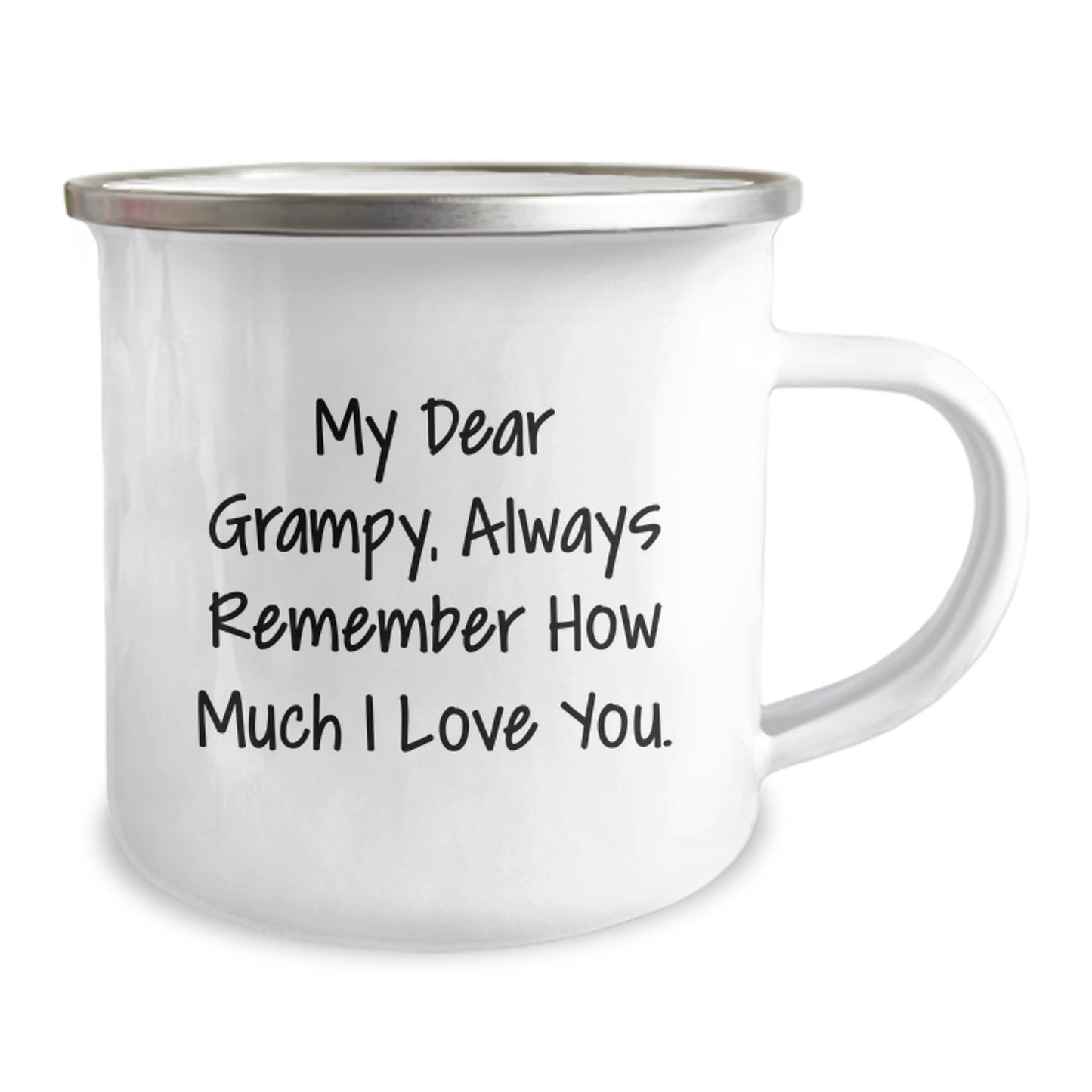 Funny Grampy Gifts for Him, Camping Mug with Quote 'My Dear Grampy, Always Remember How Much I Love You.' - Christmas Unique Gifts from Family - Image 2