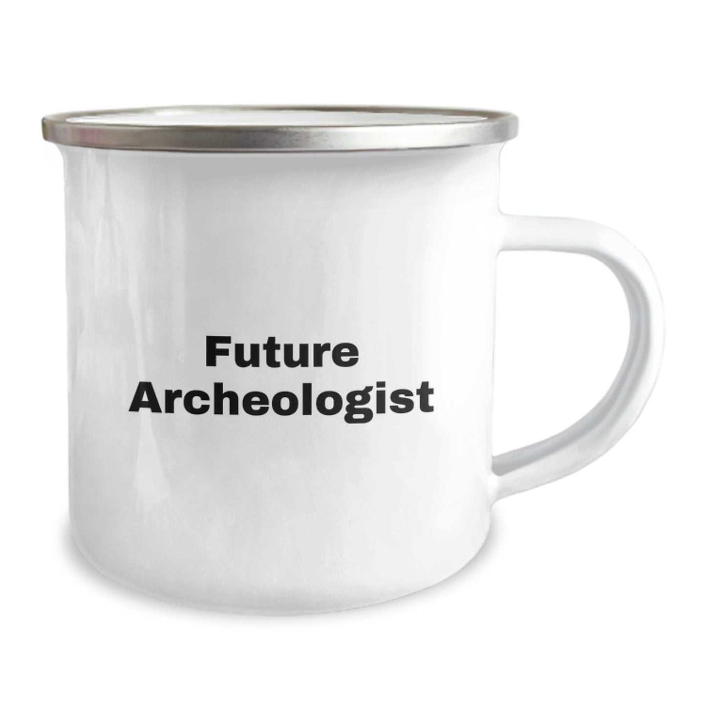 Funny Future Archeologist Gifts from Friends Birthday Unique Archeologist Camping Mug, 'I'm Future Archeologist' Quote on Stainless Steel with Enamel Finish, Gifts for Men, Women, Coworkers, Family - Image 2