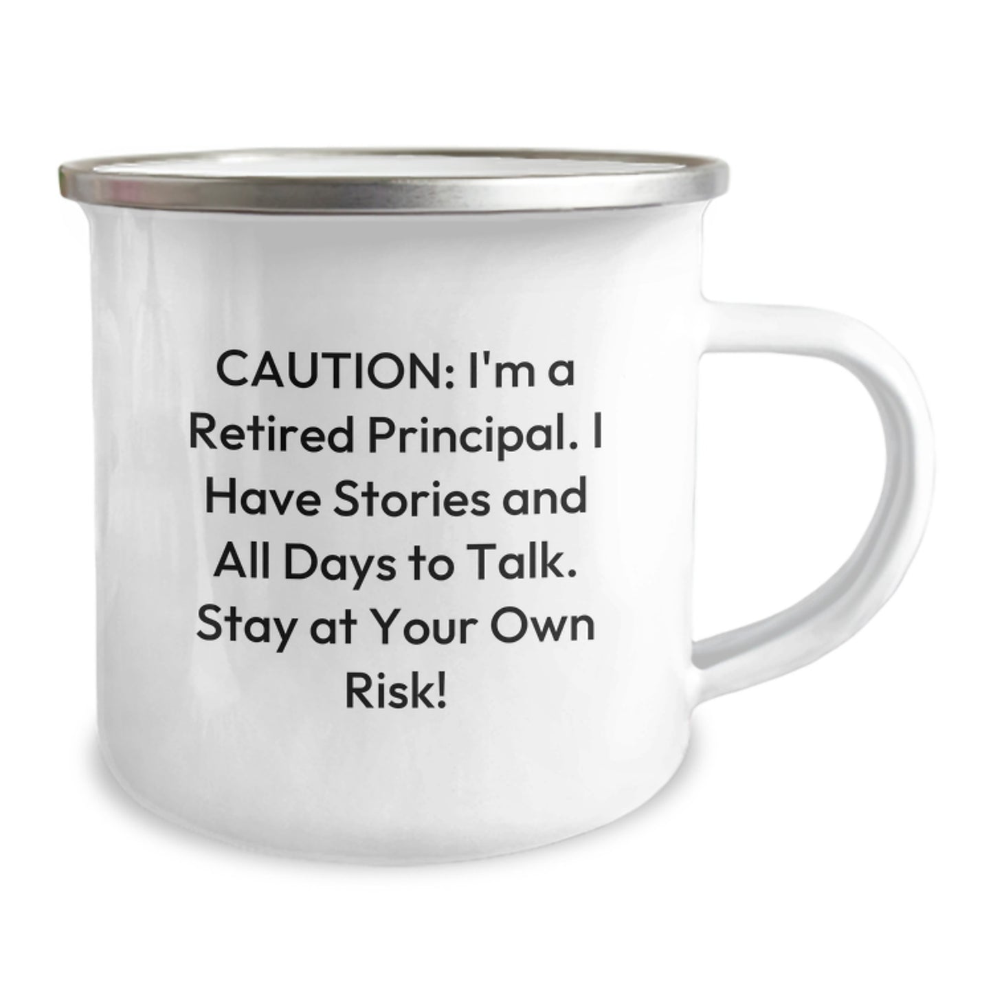 Funny Principal Gifts for Men, Unique Christmas Unique Gifts from Family, Retired Principal Camping Mug, Stay At Your Own Risk! - Image 2