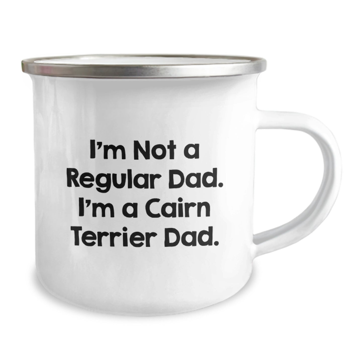 Funny Cairn Terrier Dad Gifts for Men - 'I'm Not A Regular Dad' Camping Mug for Christmas Unique Presents from Family or Friends - Image 2