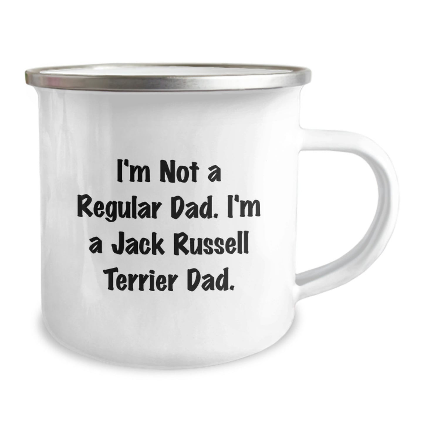 Funny Jack Russell Terrier Dad Camping Mug, Gifts from Dad to Jack Russell Terrier Dog, Christmas Unique Gifts for Dad, Dad's Favorite Quote - Image 2
