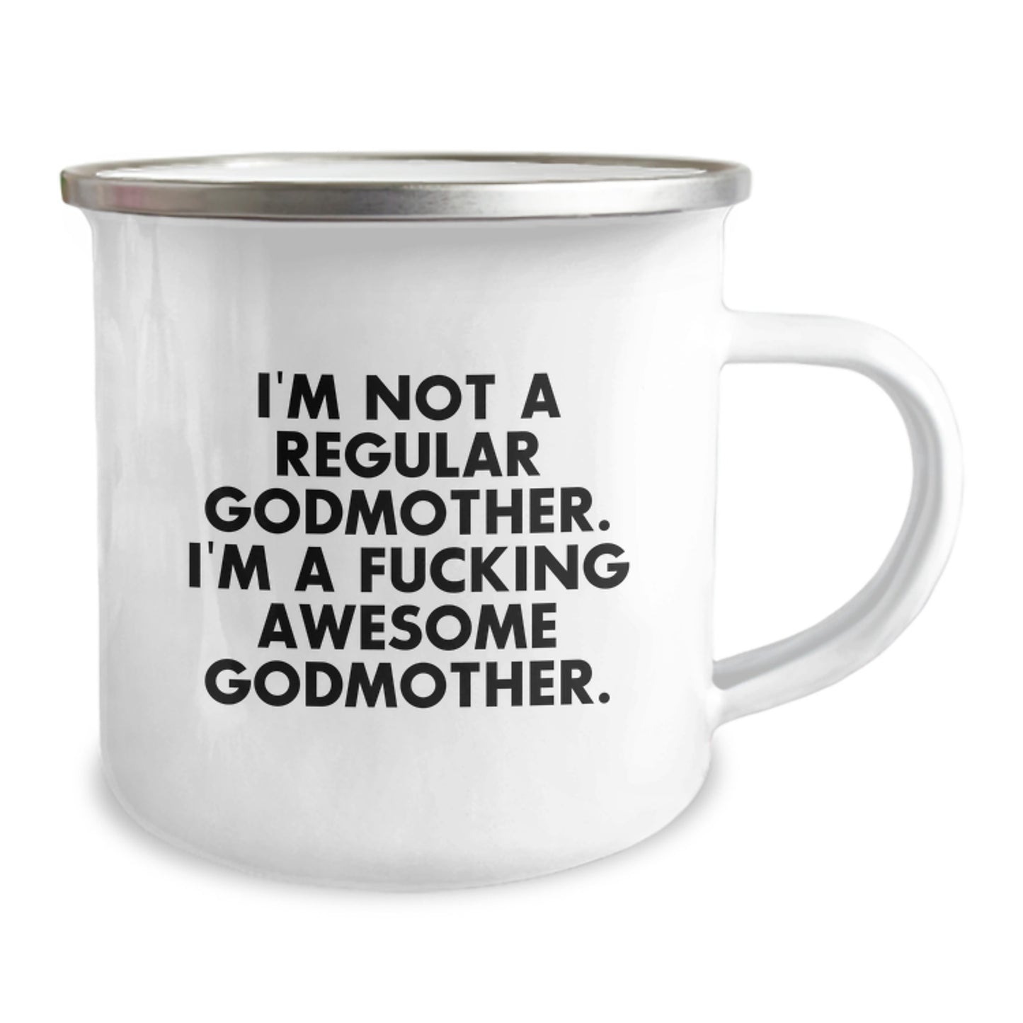 Funny Godmother Gifts from Family - I'm A F--king Awesome Godmother Christmas Unique Mugs for Godmother Camping Lover - Image 2