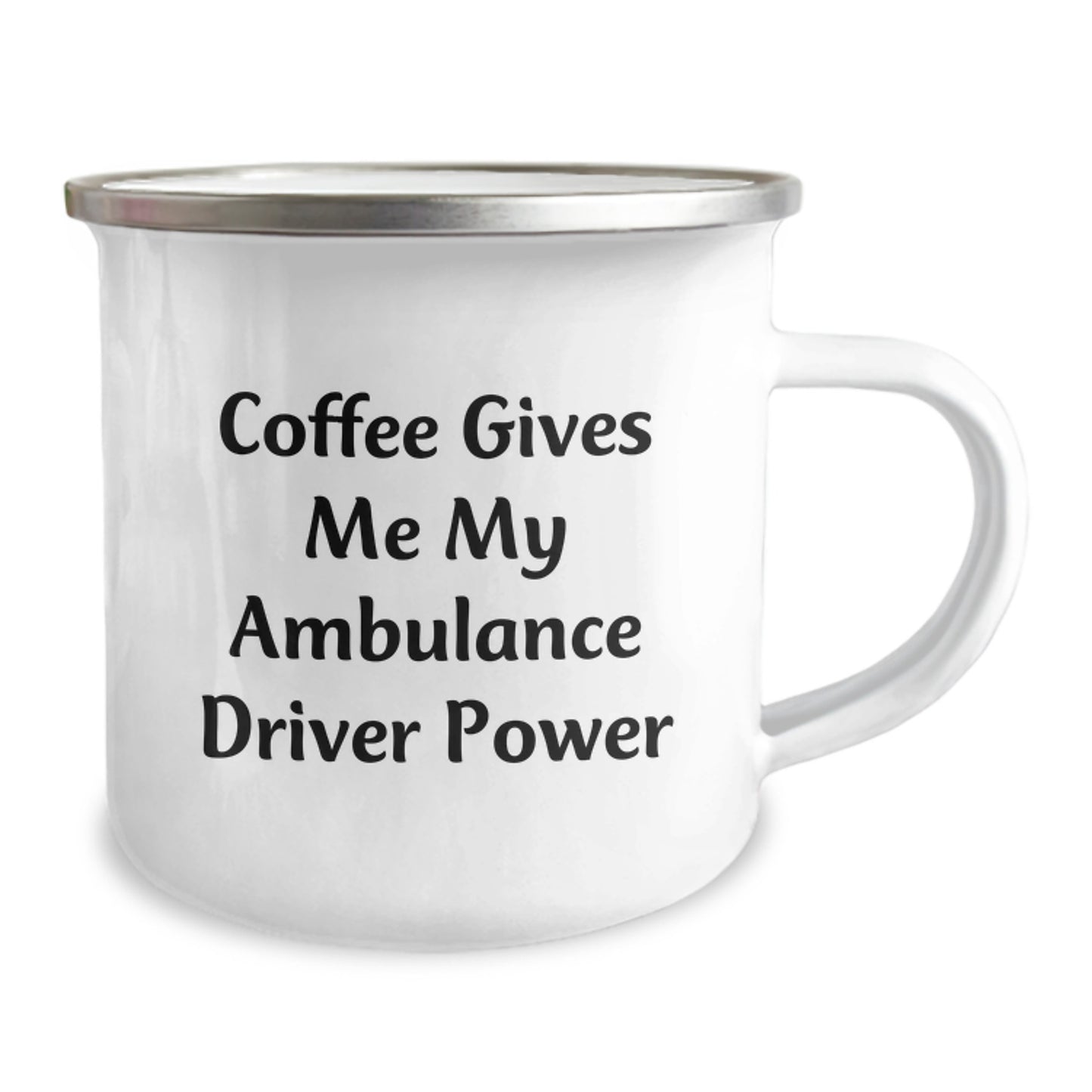 Funny Ambulance Driver Gifts for Him, Ambulance Driver Christmas Unique Gifts, Camping Mug with 'Coffee Gives Me My Ambulance Driver Power' Quote, Gifts from Men, Ambulance Driver Lover Gifts - Image 2