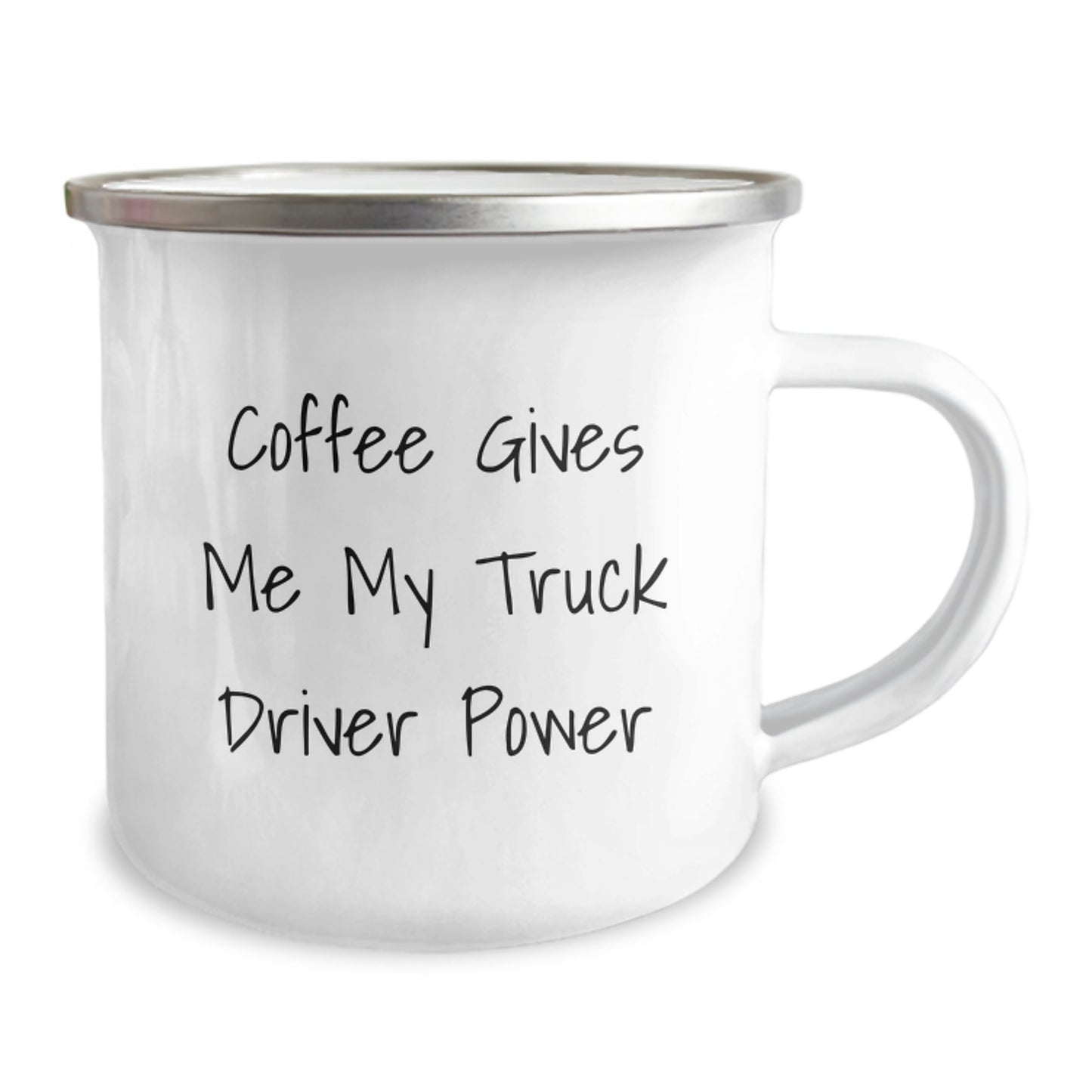 Funny Truck Driver Gifts, Coffee Gives Me My Power, Birthday Unique Gifts for Men from Friends and Family, Camping Mug - Image 2