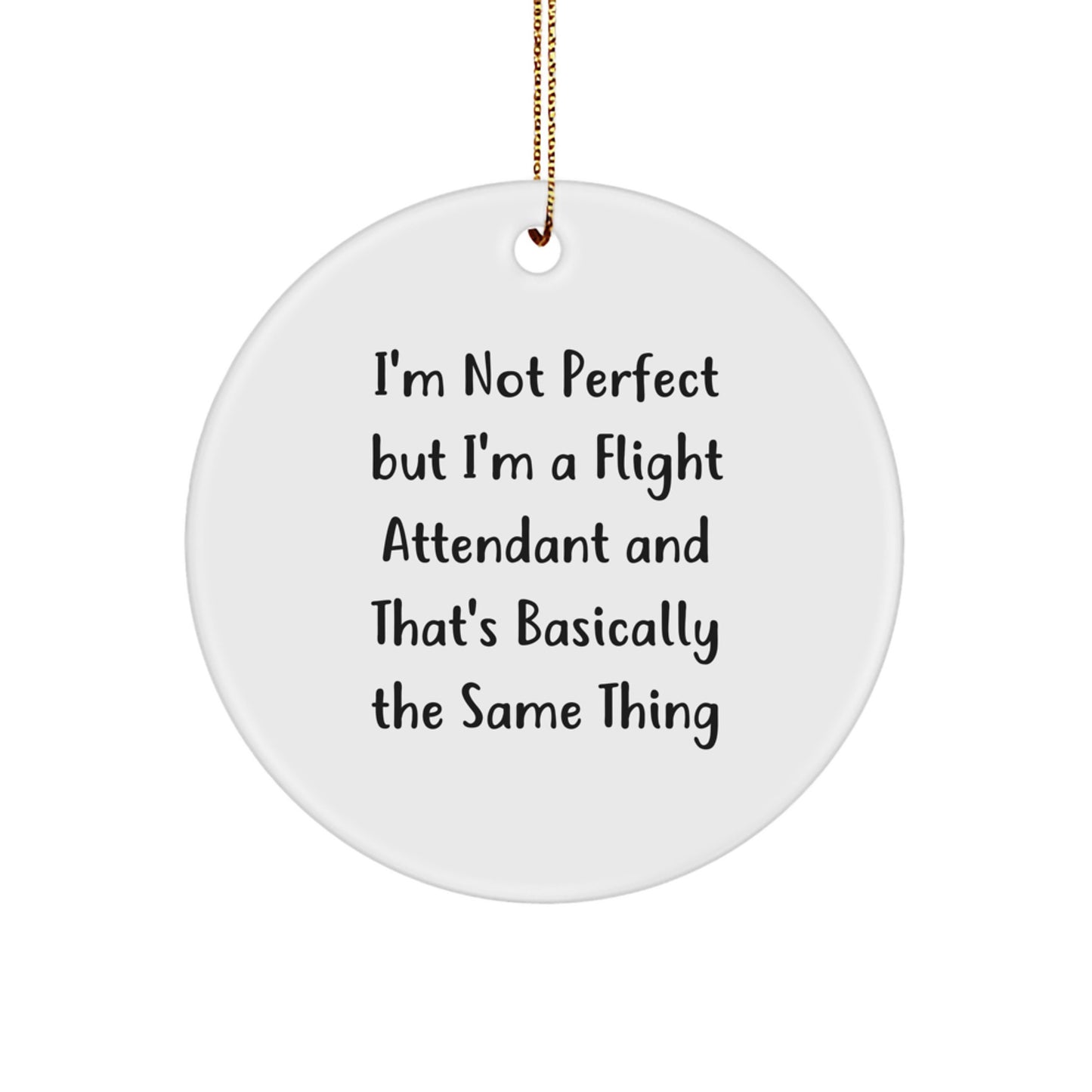 Funny Flight Attendant Gifts from Friends for Men Women Coworkers Family Unique Christmas Tree Decorations - Image 1