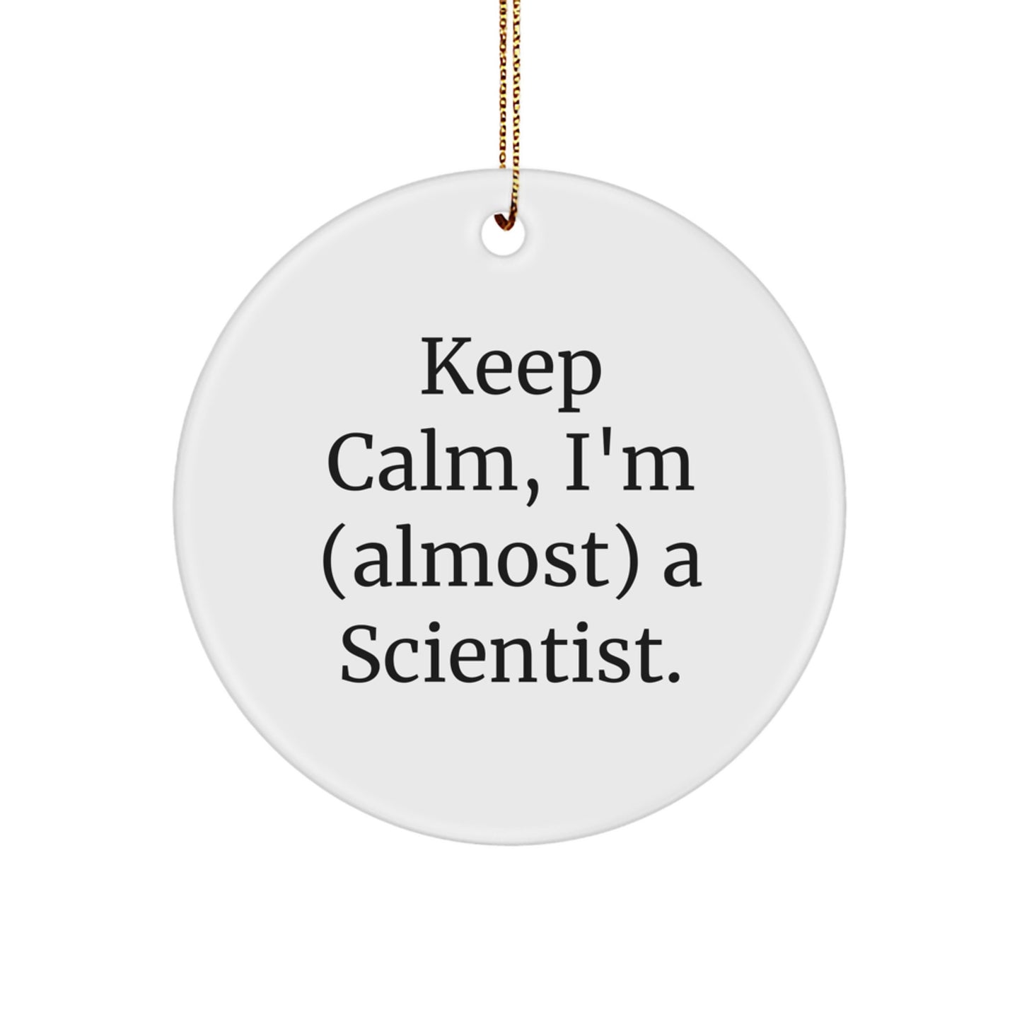 Funny Scientist Christmas Circle Ornament Gifts from Family for Friends - Image 1