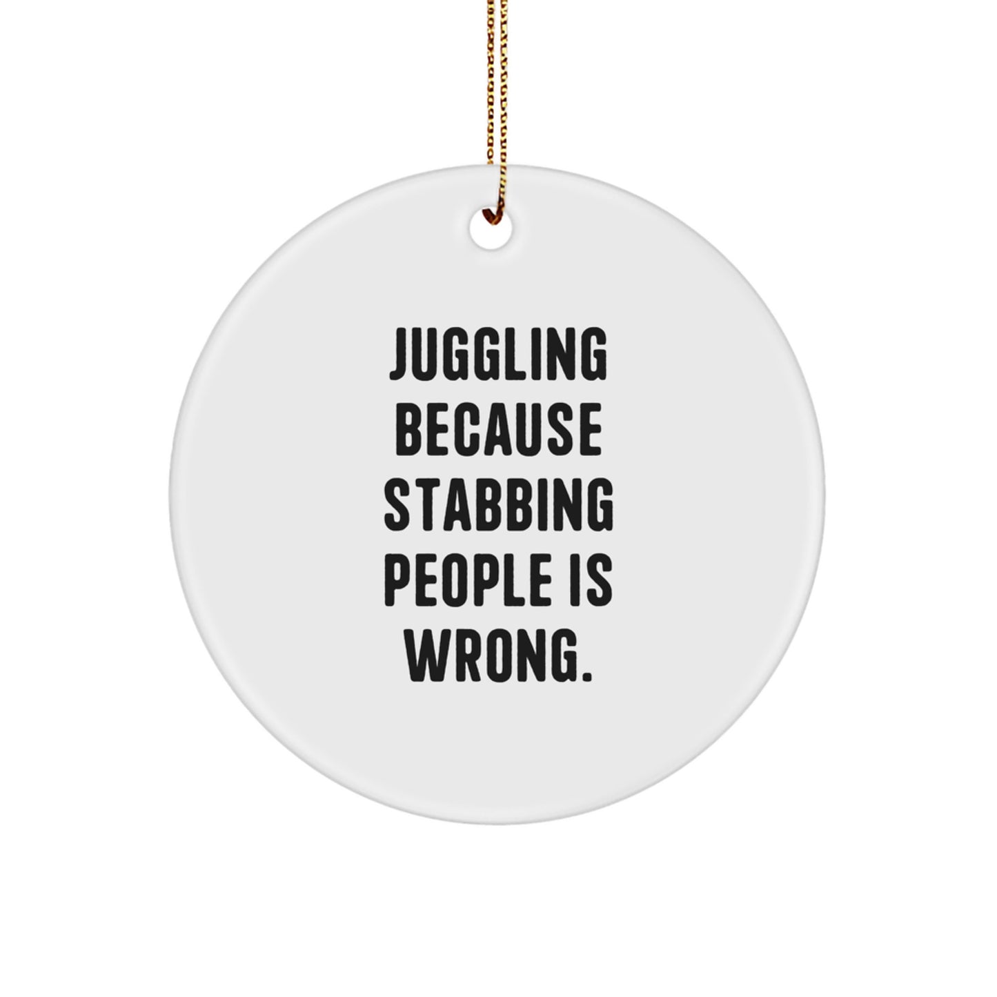 Funny Juggling Christmas Circle Ornaments for Juggling Enthusiasts Gifts from Men to Friends - Image 1