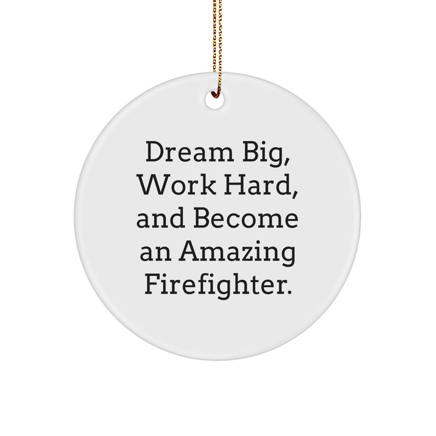 Funny Firefighter Circle Ornament Gifts from Family and Friends for Men and Women on Christmas - Image 1