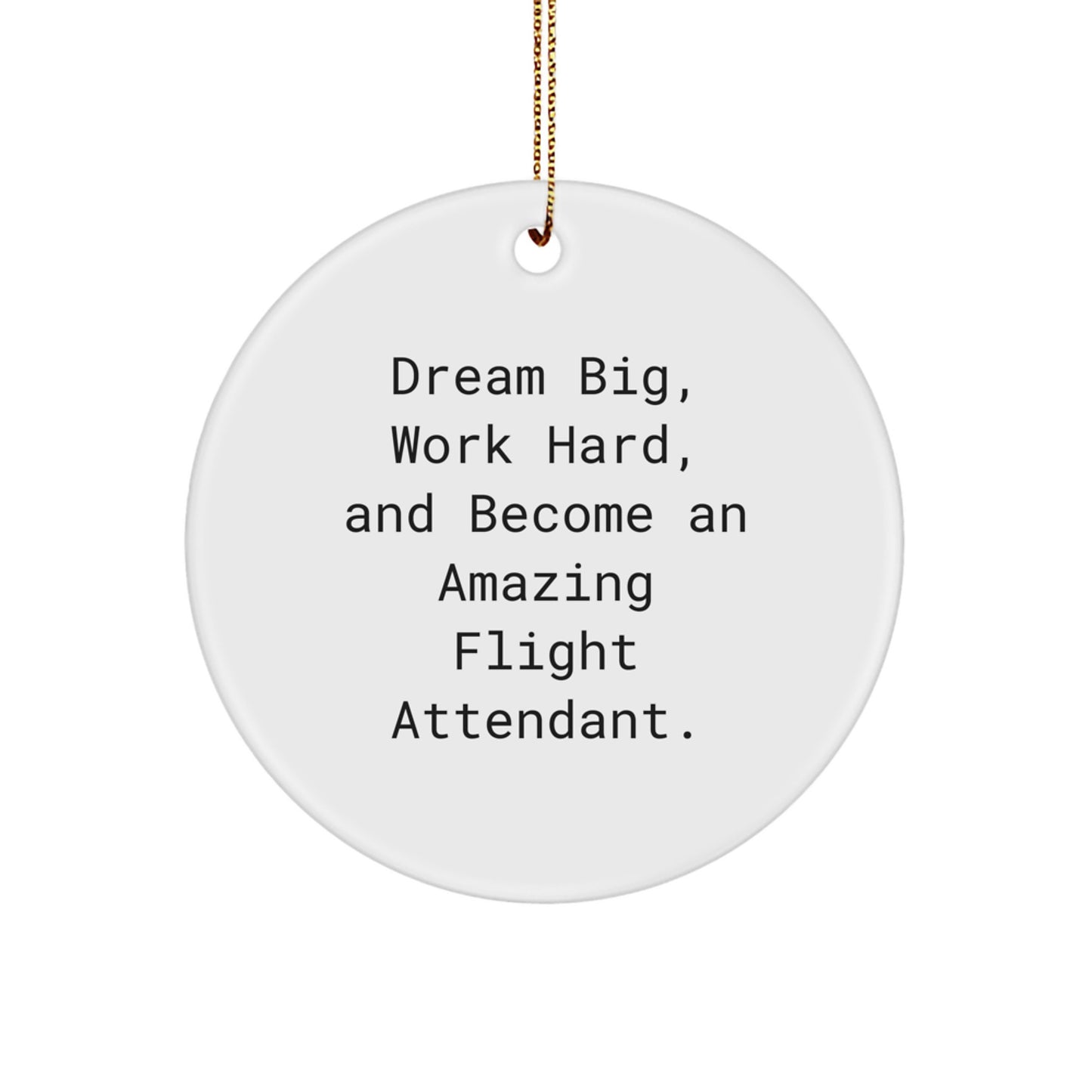 Funny Flight Attendant Circle Ornament Gifts from Men to Friends for Christmas Unique Ideas - Image 1