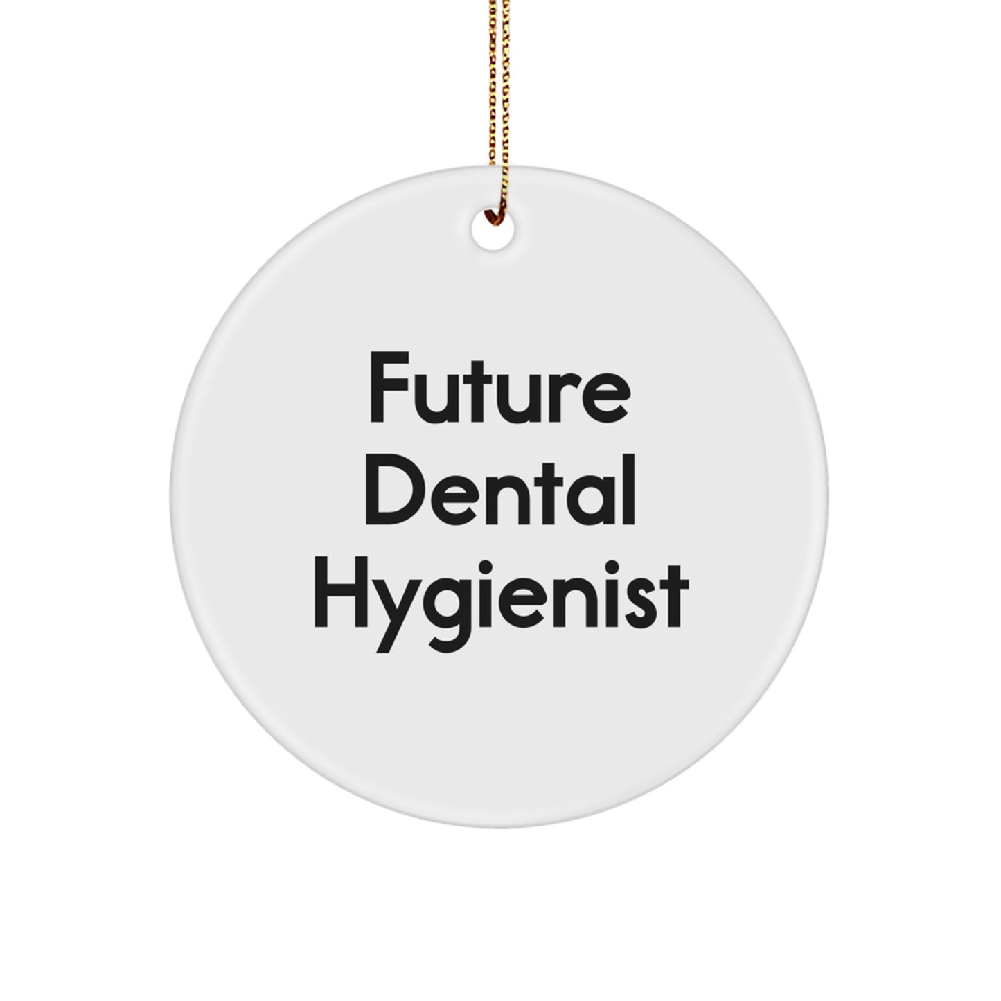 Future Dental Hygienist Gifts from Family - Inspirational Quote Circle Ornament for Dental Hygienist, Christmas Unique Gifts for Women, Funny Quote Circle Ornament Gifts for Coworkers - Image 1