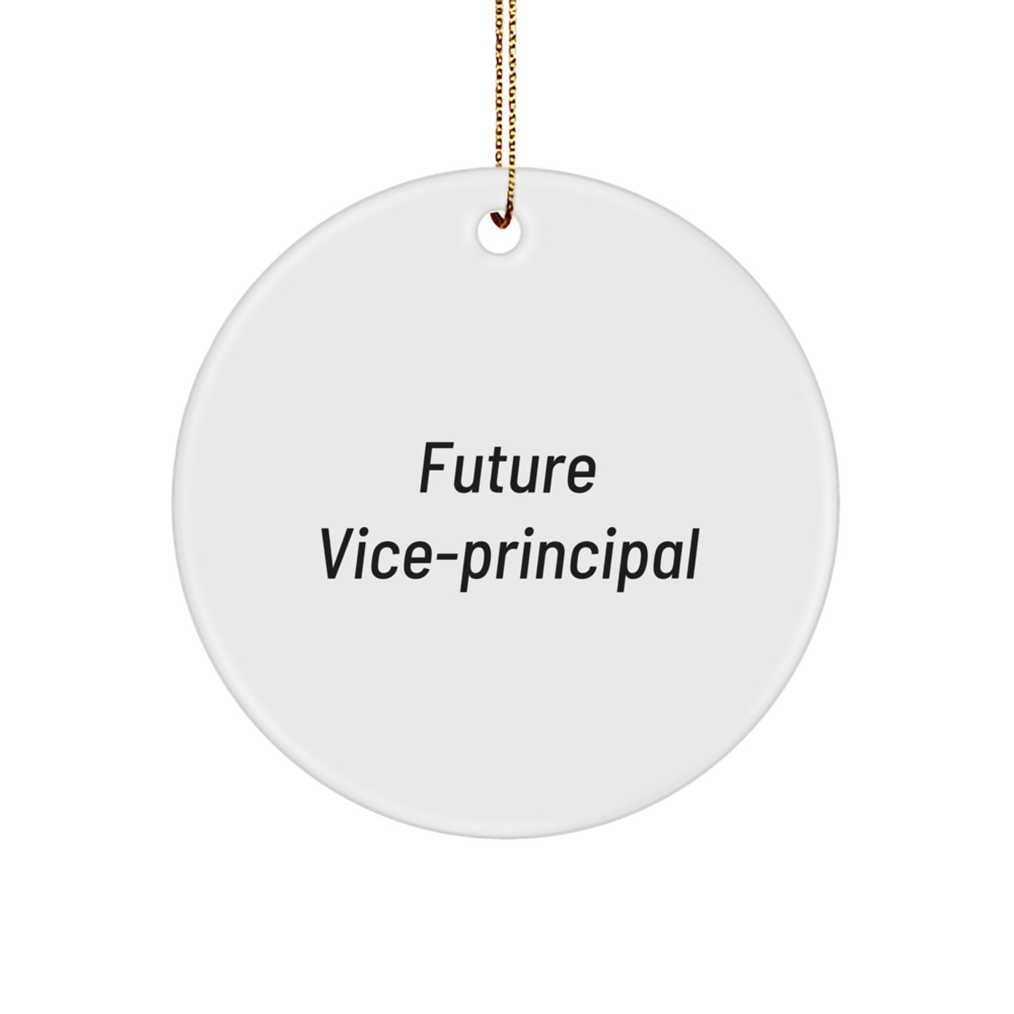 Funny Quote Vice-Principal Circle Ornament, Gifts from Friends to Vice-Principal, Christmas Unique Gifts - Image 1