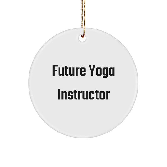 Funny Yoga Instructor Gifts - 'You're a-Maze-ing' Circle Ornament for Christmas, Gifts from Friends to Future Yoga Instructors - Image 1