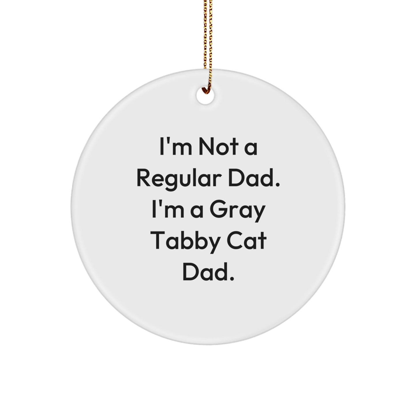 Funny Gray Tabby Cat Dad Gifts from Men to Friends for Gray Tabby Cat Lover - Image 1